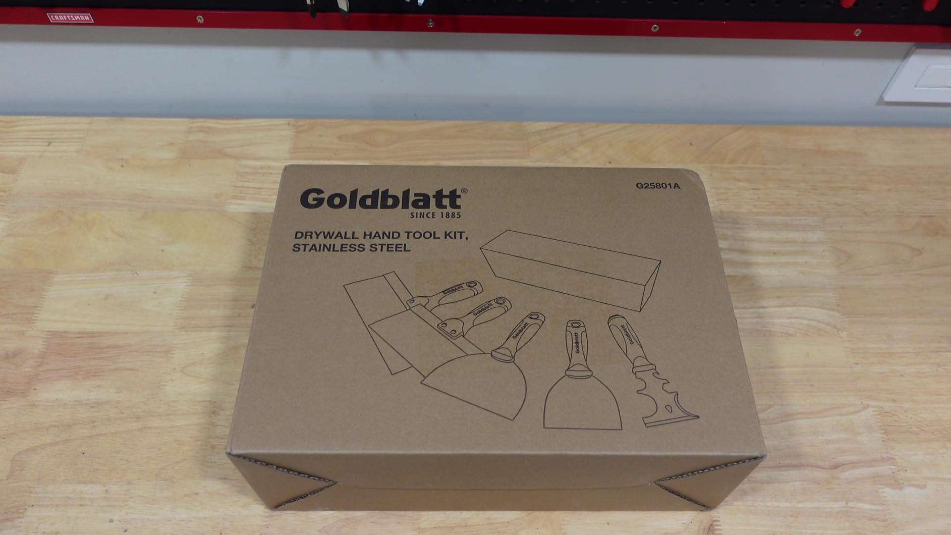 Goldblatt Drywall Hand Tool Kit - 14 in 1, 6 Pieces Stainless Steel Joint Knife, Taping Knives, Painter Scraper, Mud Pan customer photo 2