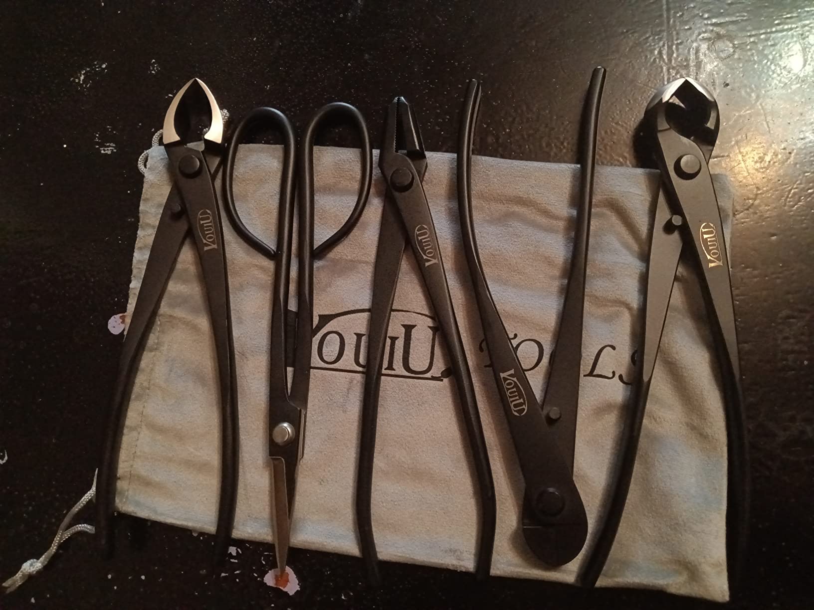 VOUIU 5-Piece Bonsai Tool Set, Knob Cutter, Concave Cutter, Wire Cutter, Jin Pliers, Bonsai Scissors customer photo 1