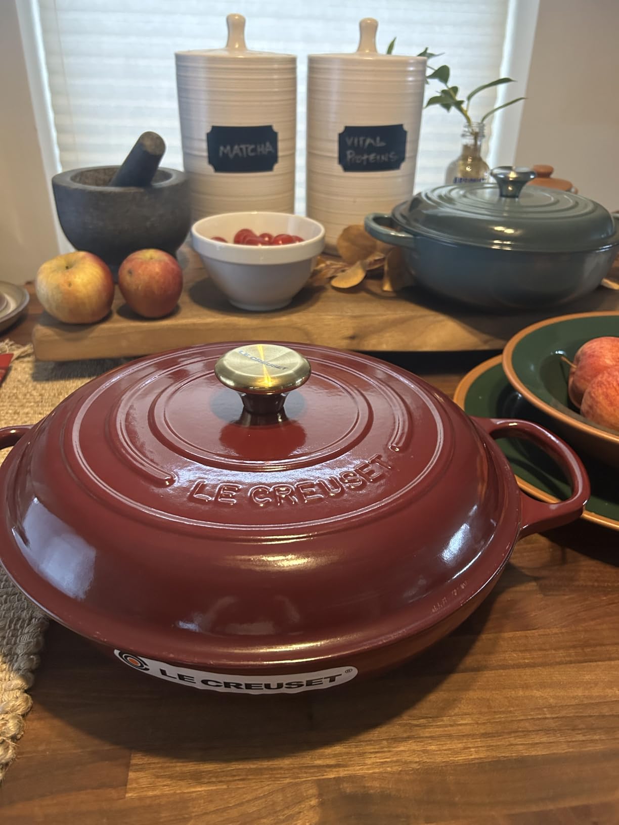 Le Creuset Enameled Cast Iron Signature Braiser, 5 qt, Cerise customer photo 2