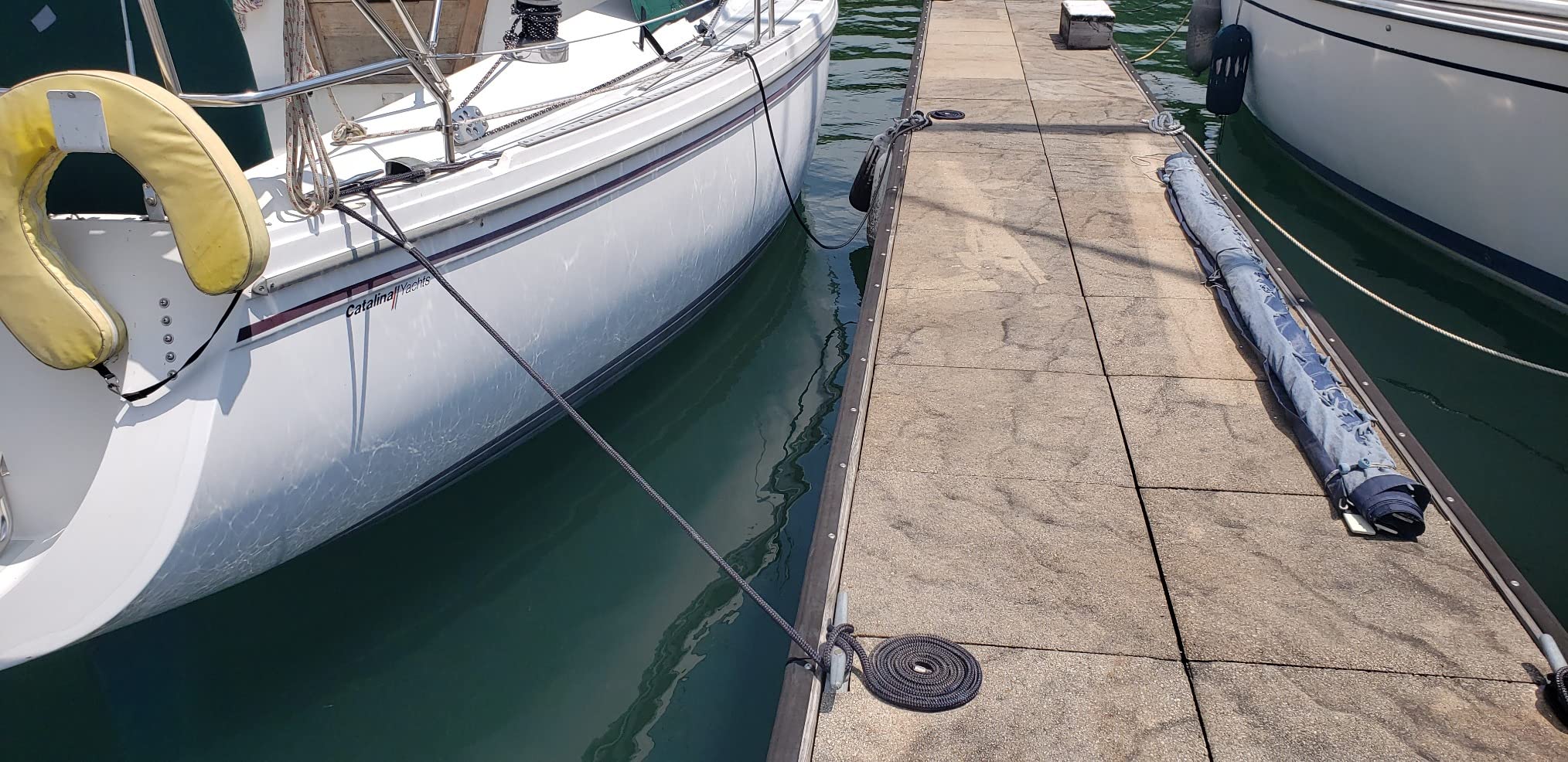2 Pack Premium Navy Blue Dock Lines - 15' / 25' / 35' with Eyelet, Double Braided Nylon Dock Line customer photo 1