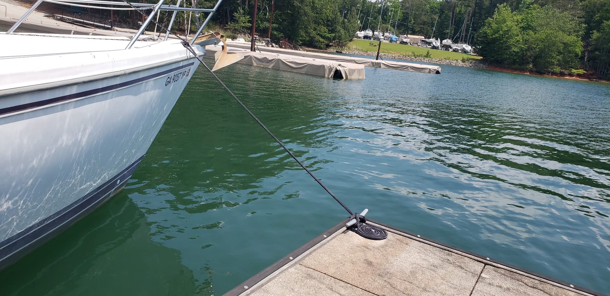 2 Pack Premium Navy Blue Dock Lines - 15' / 25' / 35' with Eyelet, Double Braided Nylon Dock Line customer photo 2