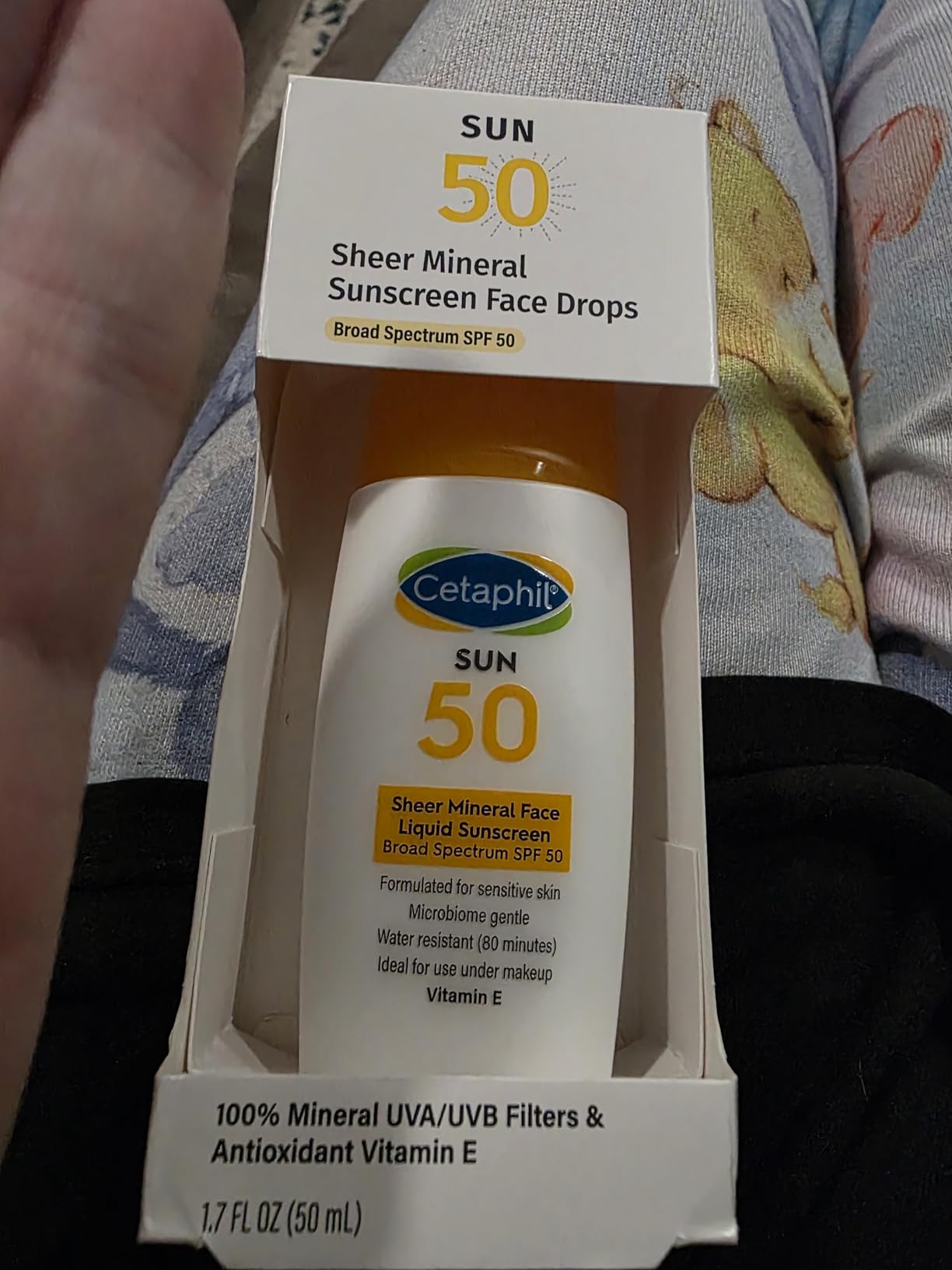 Cetaphil Sheer Mineral Liquid Sunscreen for Face, 100% Mineral UVA/UVB Filters, Zinc Oxide Broad Spectrum SPF 50 Formulated for Sensitive Skin, Unscented, 1.7 Fl Oz customer photo 2