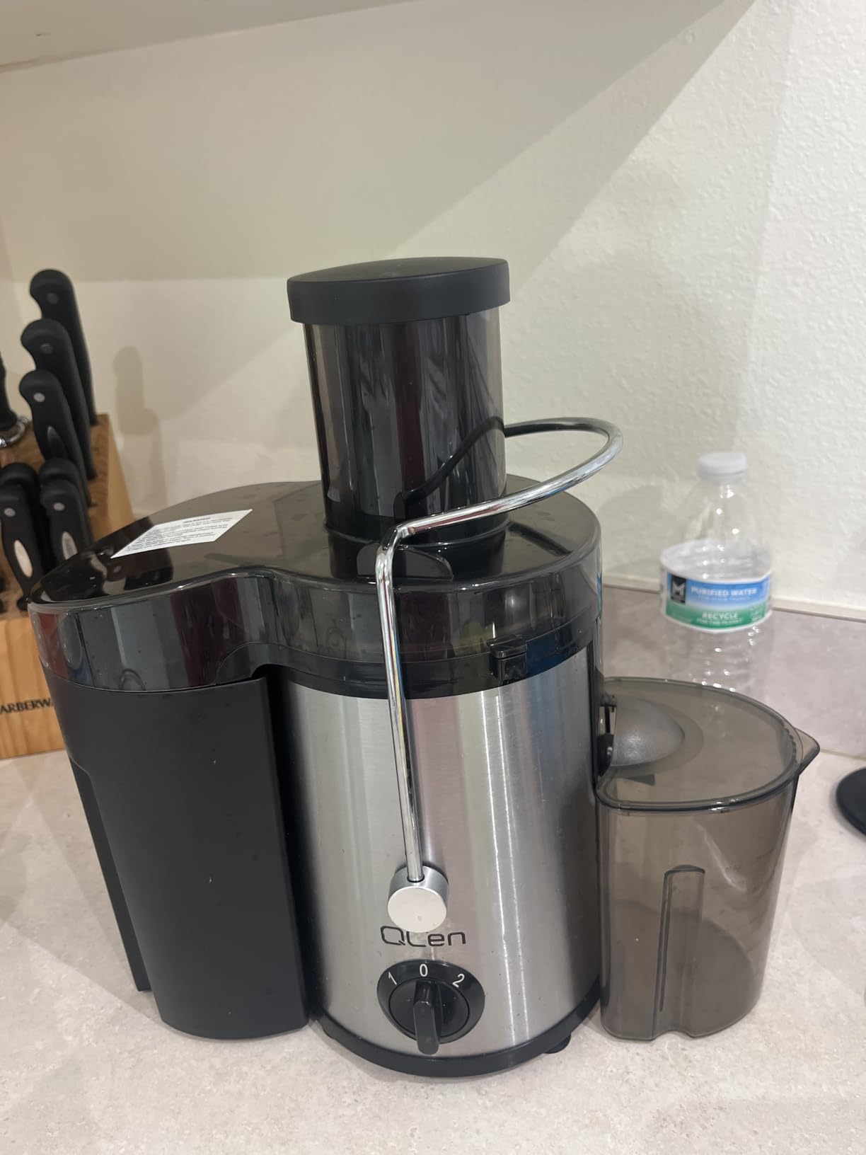 Qcen Juicer Machine, 500W Centrifugal Juicer Extractor with Wide Mouth 3