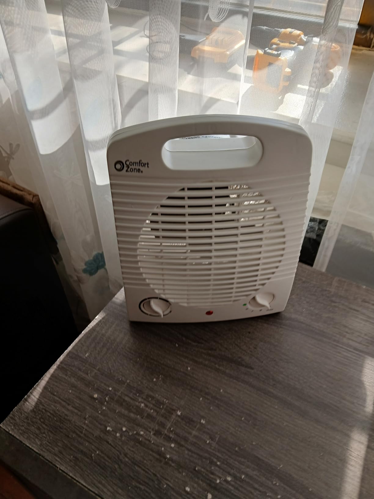 Comfort Zone Indoor Space Heater, Portable, Fan Forced, Electric, Adjustable Thermostat, Overheat Sensor, Safety Tip-Over Switch, & Stay Cool Housing, Ideal for Home, Bedroom, Office, 1,500W, CZ35EBK customer photo 1