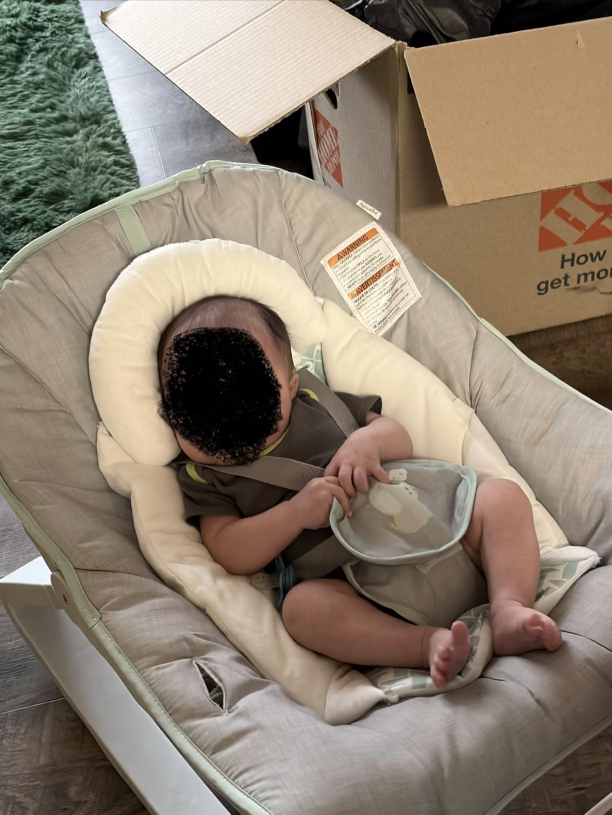 Ingenuity Keep Cozy 3-in-1 Grow with Me Vibrating Baby Bouncer, Seat & Infant to Toddler Rocker, Vibrations & Toy Bar, 0-30 Months Up to 40 lbs, Weaver customer photo 1