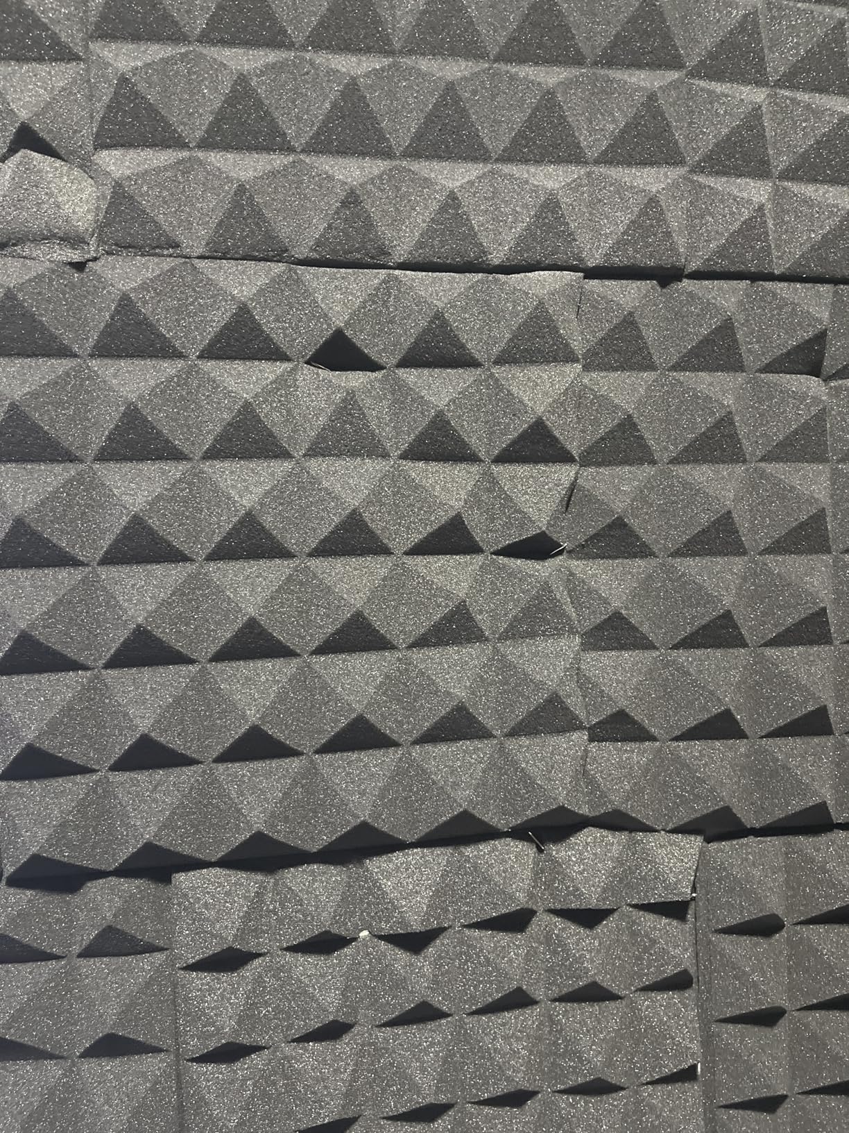 24 Pack Black 12 x 12 x 2 Inches Pyramid Designed Acoustic Foam Panels, Sound Proof Foam Panels for Walls, High Density and Flame-Retardant Acoustic Panels, Sound Panels for Recording and Home Studio customer photo 2