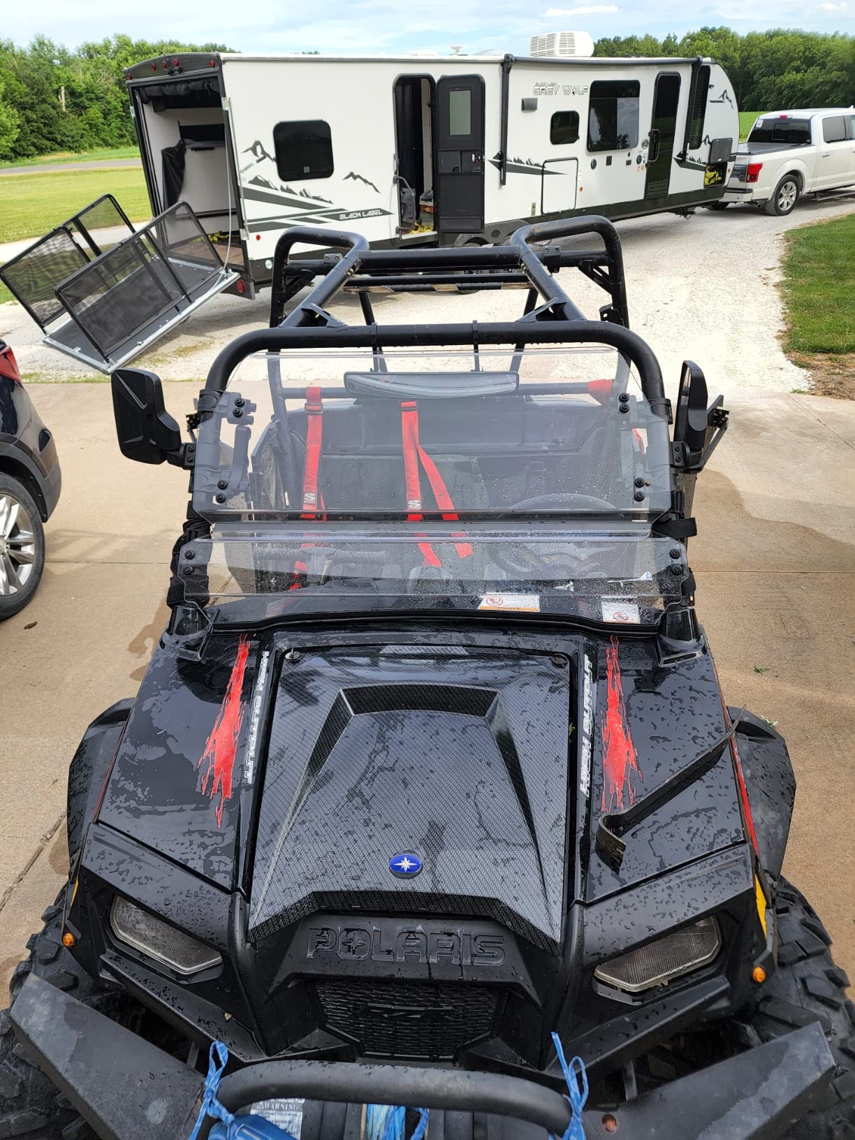 SuperATV Dark Tinted Roof for 2008-2014 Polaris RZR 800 | 2009-2014 RZR 800 S | 1/4