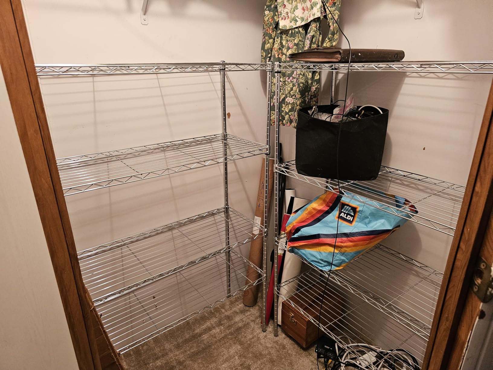 BestOffice | 6-Tier Wire Storage Shelves with Wheels | 18x45x82 | Chrome | Adjustable Racks | Heavy-Duty Metal Shelf, Holds Upto 2100 lbs | No-Tool Assembly | Ideal for Home & Garage Shelving customer photo 1