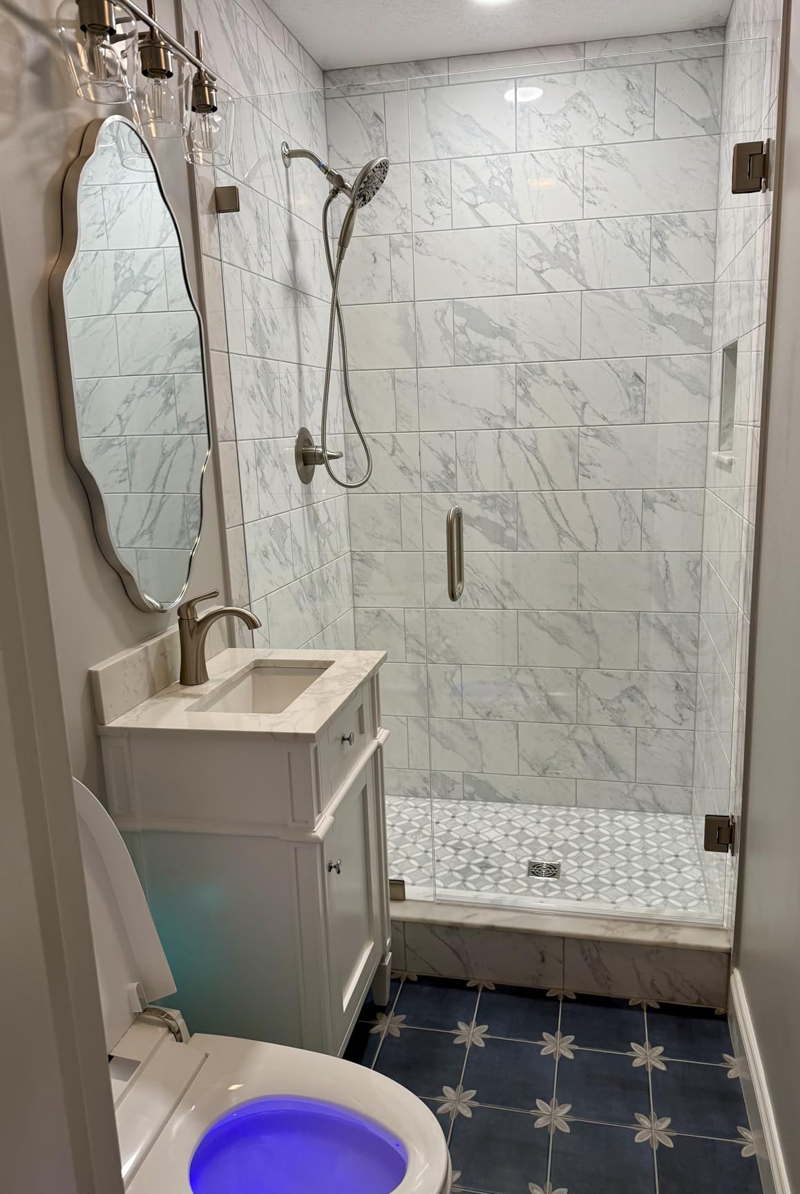 Delta Arvo 14 Series Matte Black Shower Faucet Set with In2ition 2-in-1 Dual Shower Head with HandHeld Spray Combo, Valve Trim Kit, Matte Black 142840-BL-I (Valve Included) customer photo 2