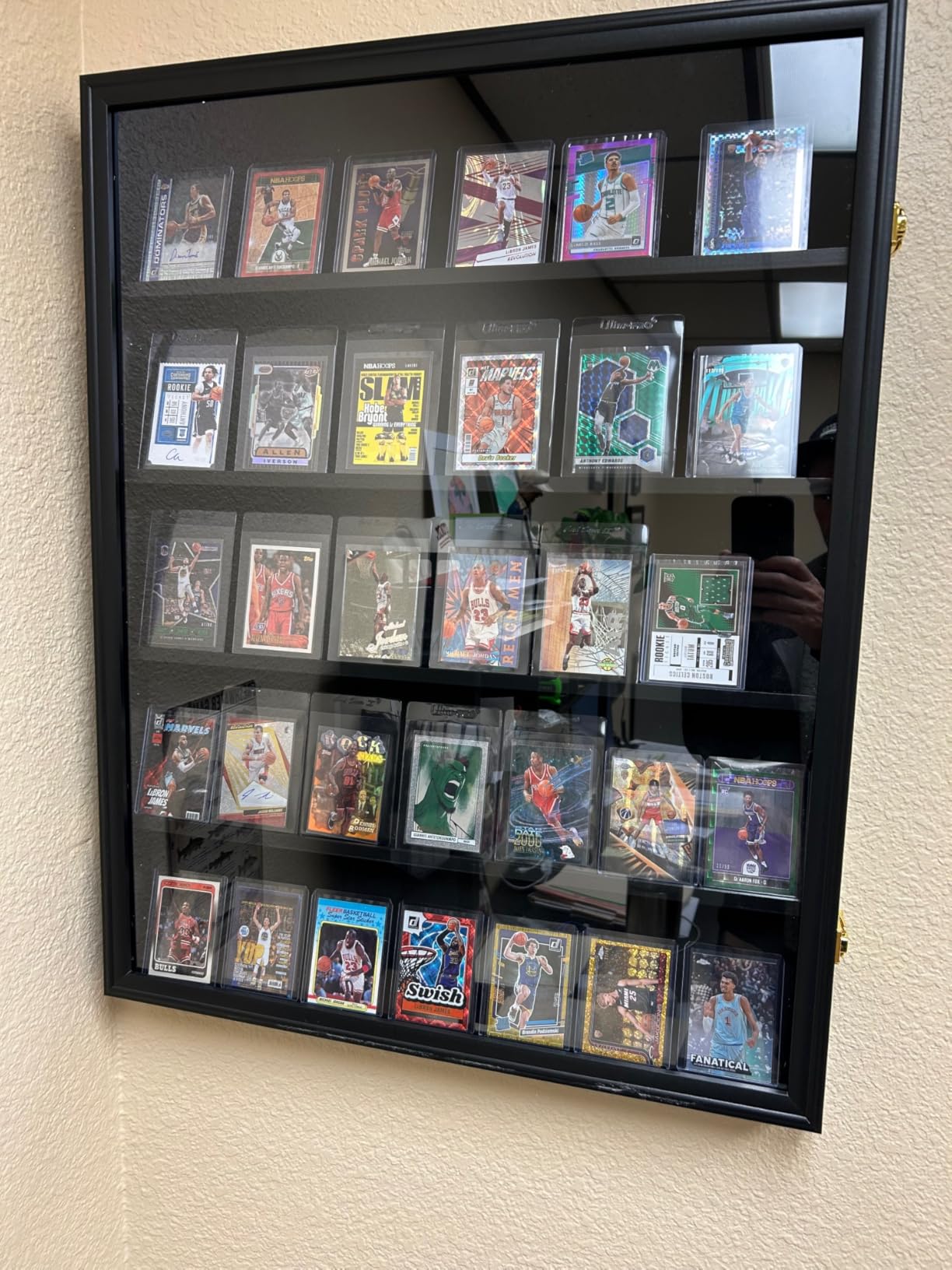 KCRasan 35 Graded Sports Card Display Frame - Baseball Card Display Case Lockable - Trading Card Collector Wall Display Holder for Basketball Football Hockey Cards, UV Protection Acrylic (Black) customer photo 1