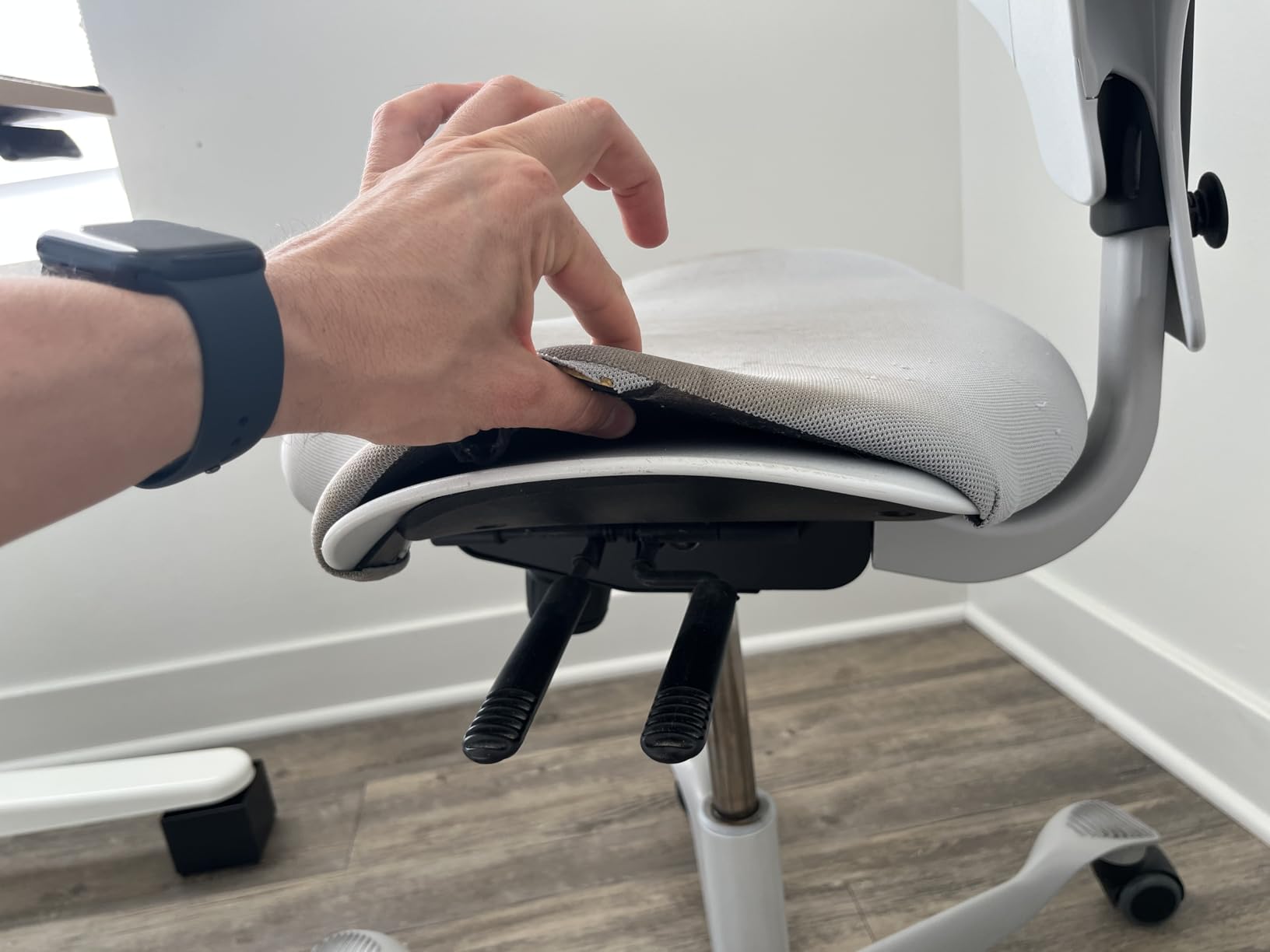 Capisco Puls Adjustable Sit to Stand Desk Chair - Black Frame - Black Partial Cushion customer photo 2