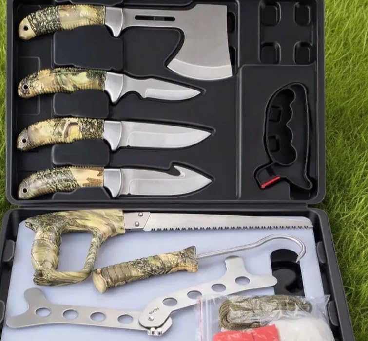 GVDV Hunting Knife Set - Deer Field Dressing Kit, Game Processor Set With Gut Hook Skinner, Spreader, Gloves - 14 Pieces Hunting Knives for Men customer photo 1