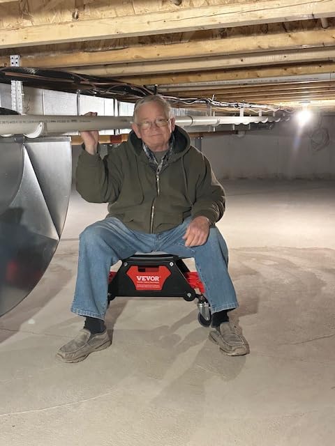 VEVOR Mechanic Stool 300 LBS Capacity Garage Stool, Heavy Duty Rolling Mechanics Seat with Three Slide Out Tool Trays and Drawer customer photo 1