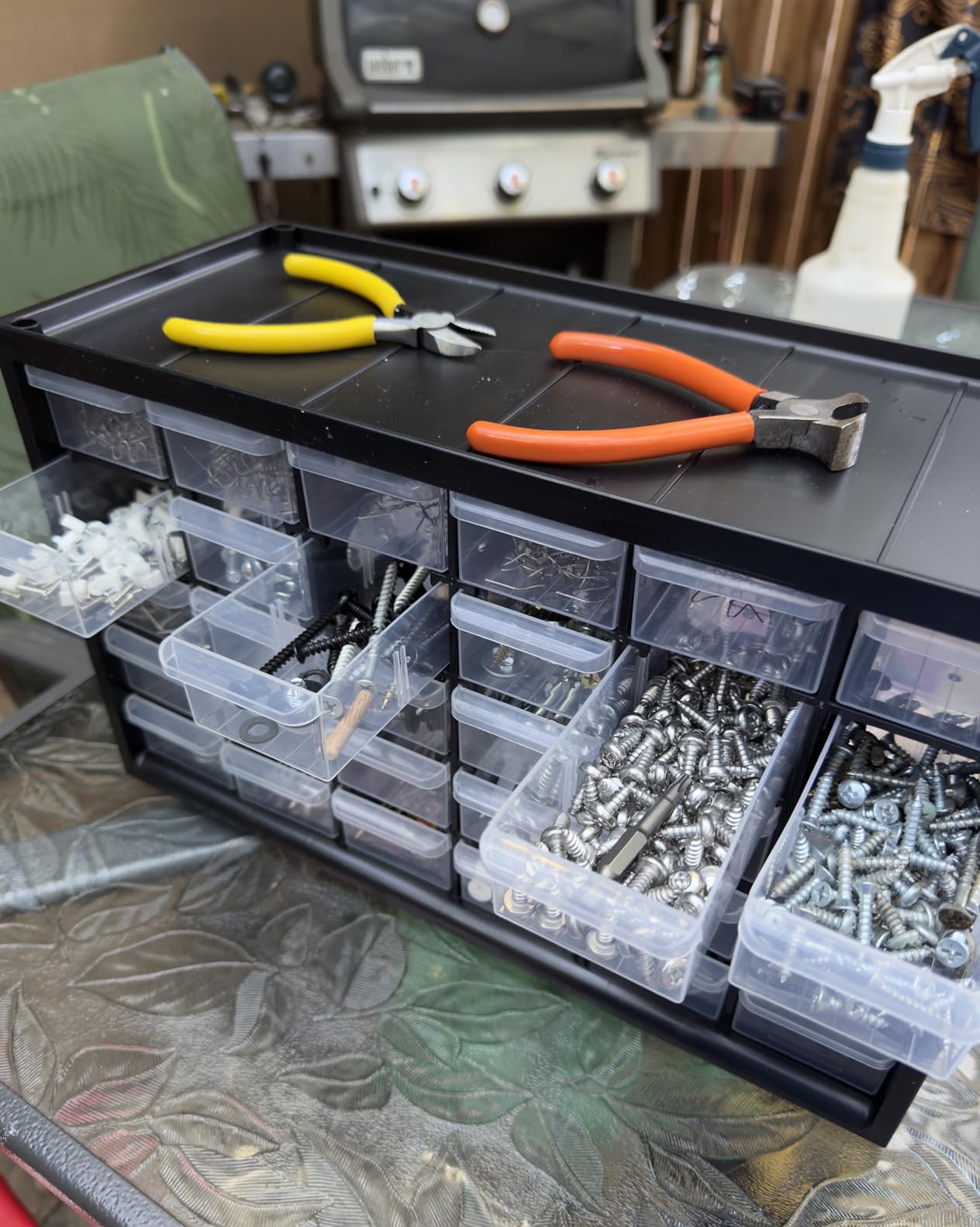 CRAFTSMAN Storage Organizer, 30 Small Drawer Modular Storage System, Easily Stackable, Plastic, Black, White (CMST40730) customer photo 1