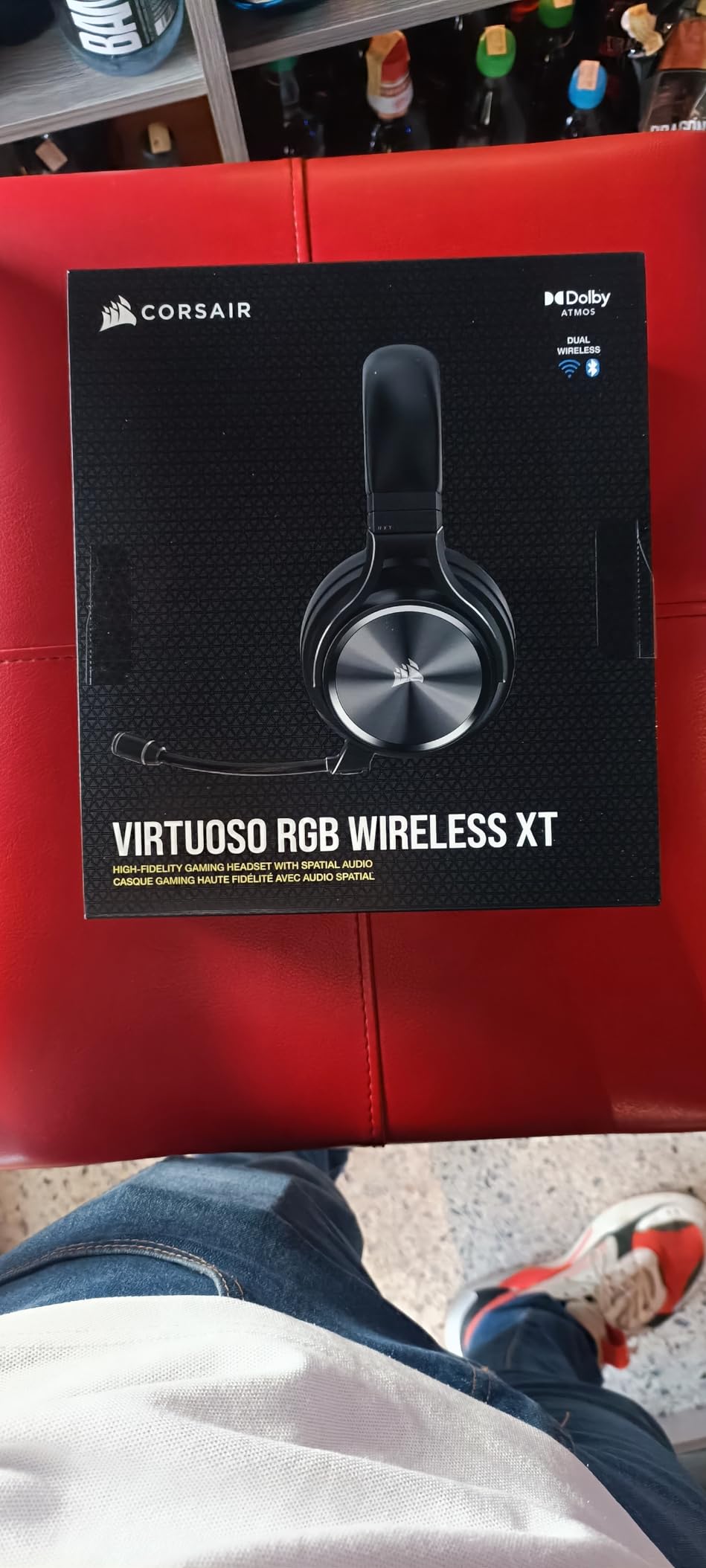 Corsair Virtuoso RGB Wireless XT Multiplatform Gaming Headset with Bluetooth - Dolby Atmos - Broadcast Quality Microphone - iCUE Compatible- PC, Mac, PS5, PS4, Nintendo Switch, Mobile - Black customer photo 2