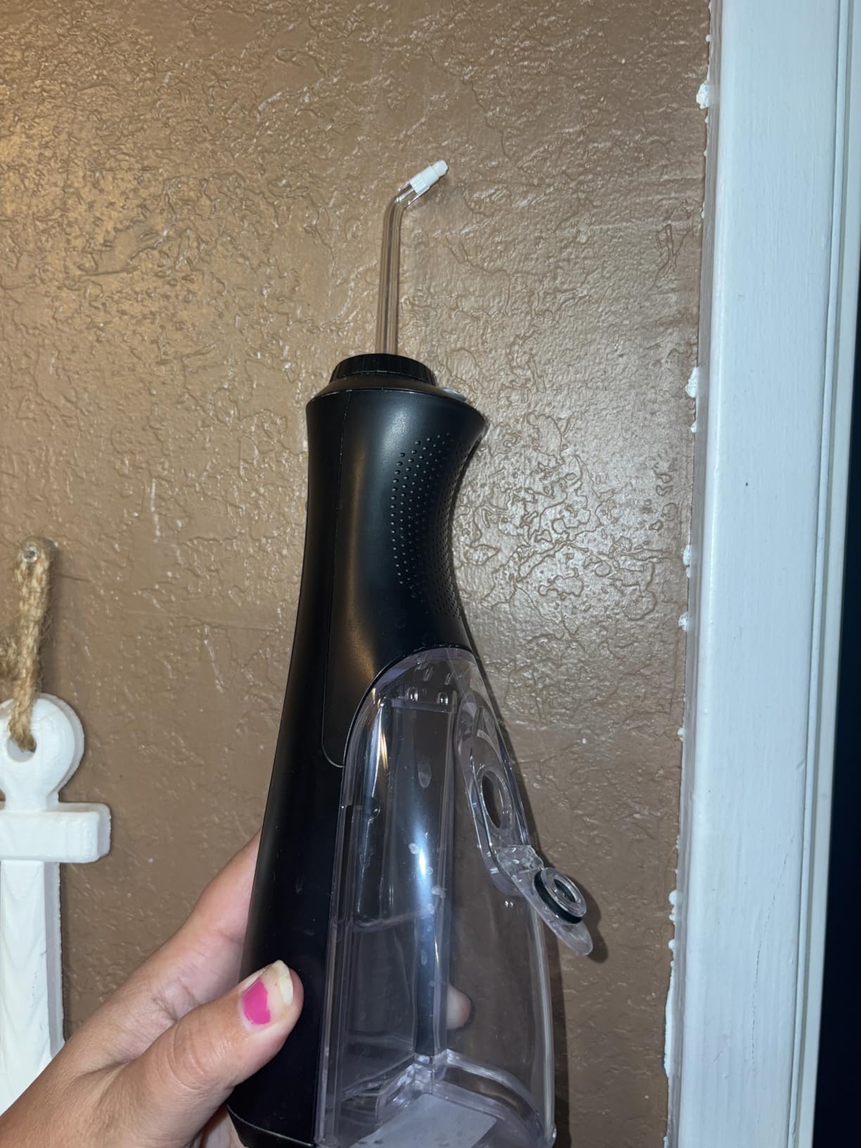 Waterpik Cordless Pearl Rechargeable Portable Water Flosser for Teeth, Gums, Braces Care and Travel, Extra Quiet, 4 Flossing Tips - ADA Accepted, WF-13 Black, Amazon Exclusive customer photo 2