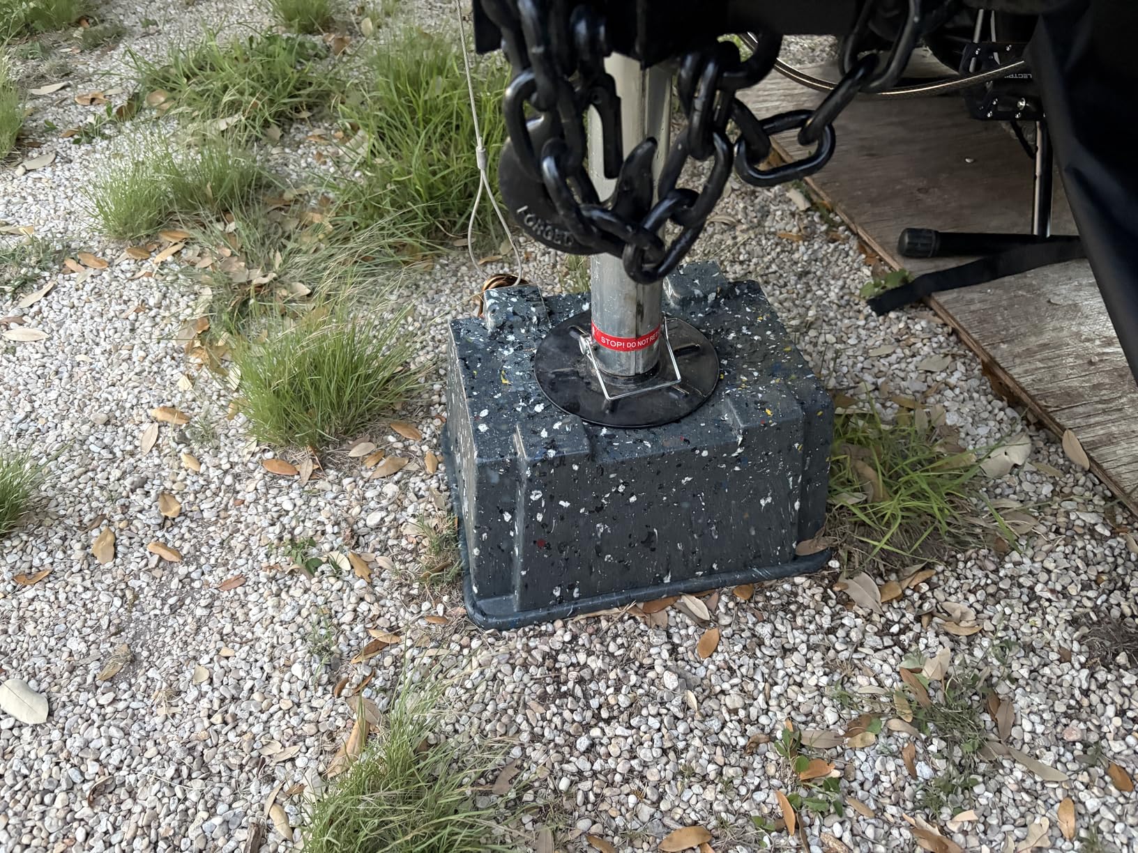 OX BLOX Heavy Duty Trailer Jack Block - RV Leveling Blocks & Stabilizer Pads - 10,000 lbs Capacity - Made in USA from Recycled Plastic - for Tongue Jack, 5th Wheel, Camper & Travel Trailer customer photo 2