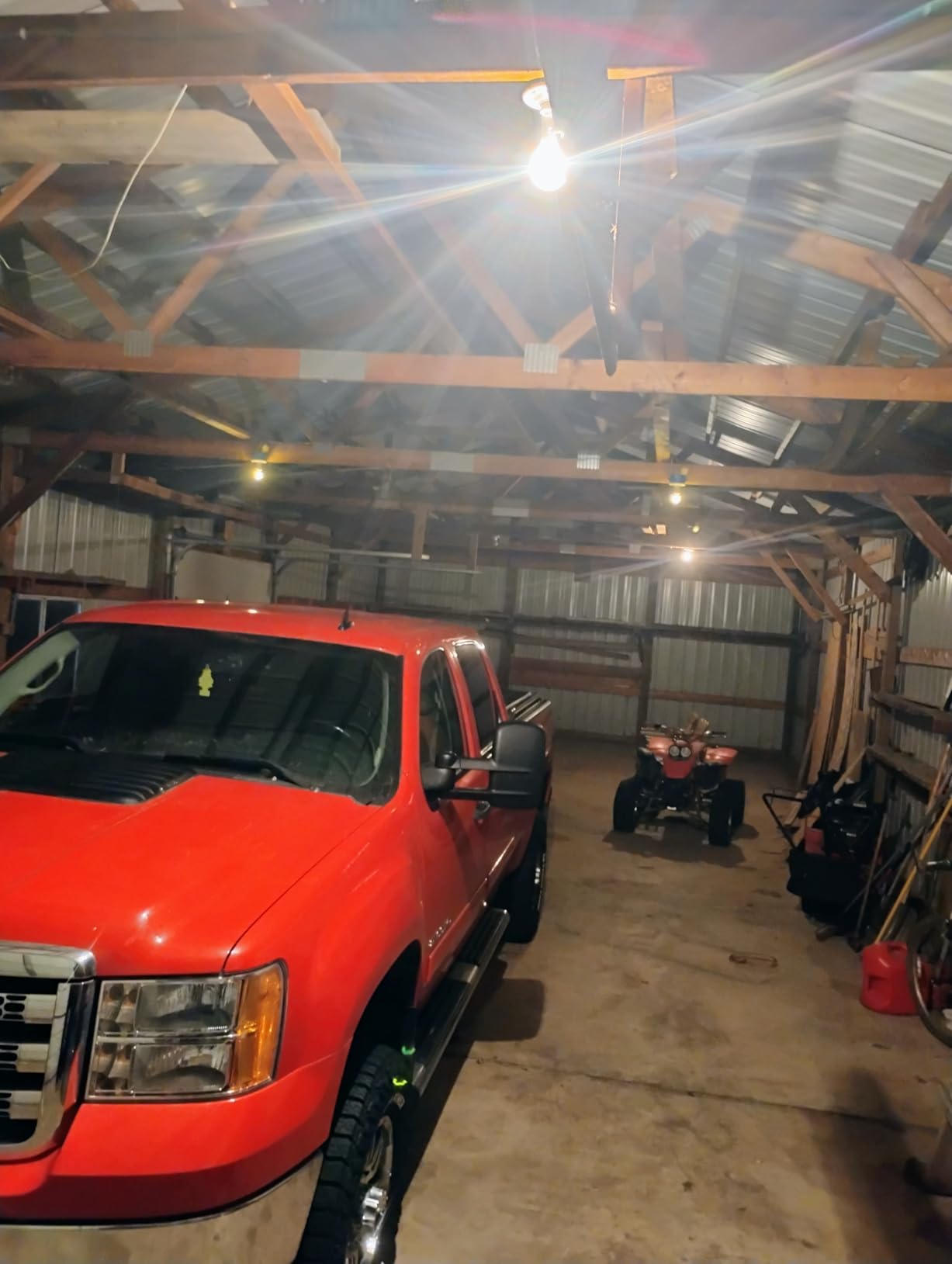 Led Garage Lights Bulb 6 Pack 200W Super Bright Ceiling Led Shop Lights, E26/E27 Base, 6500K, 22000LM Deformable Led Garage Light for Basement, Attic and Workshop Commercial Bay Lighting customer photo 2