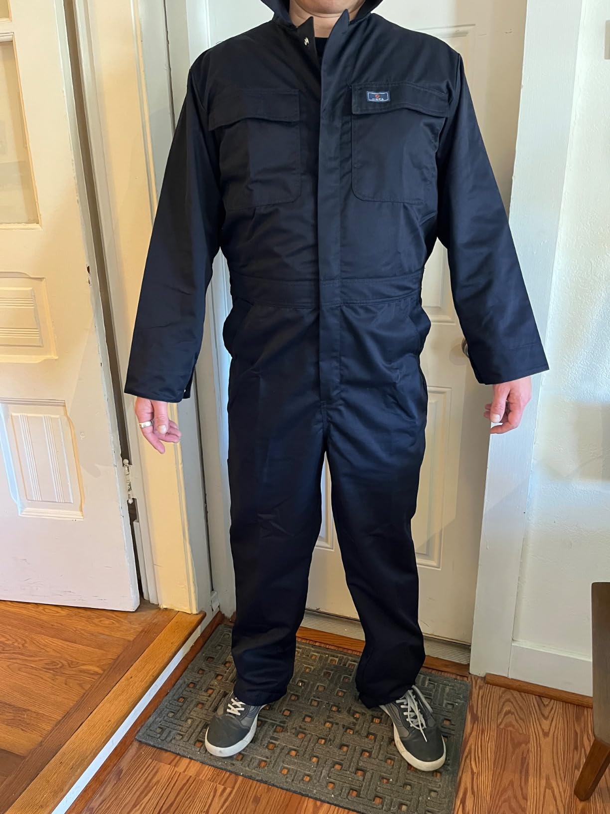 HISEA Men's Long Sleeve Coverall, Stain & Wrinkle Resistant Mens Work Coverall with Multi Pockets customer photo 1