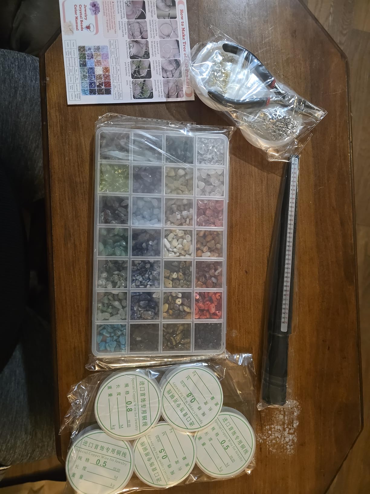 selizo Ring Making Kit with Crystal Beads, 28 Colors Crystal Jewelry Making Kit with Crystals, Jewelry Wire, Pliers and Earring Making Supplies for Jewelry Making customer photo 2