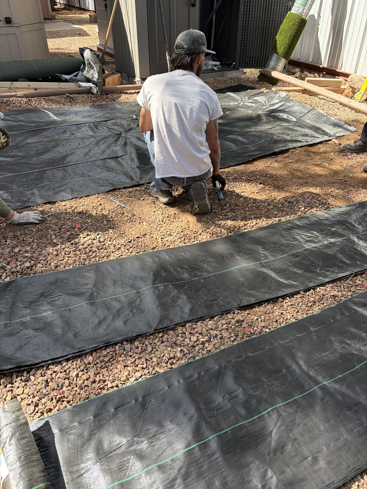 Super Geotextile Woven Geotextile Fabric for Driveway and Road Stabilization, Construction Underlayment, Erosion Control, Commercial Grade 50 Year for Gravel Roads and Pavers (4x100) customer photo 2