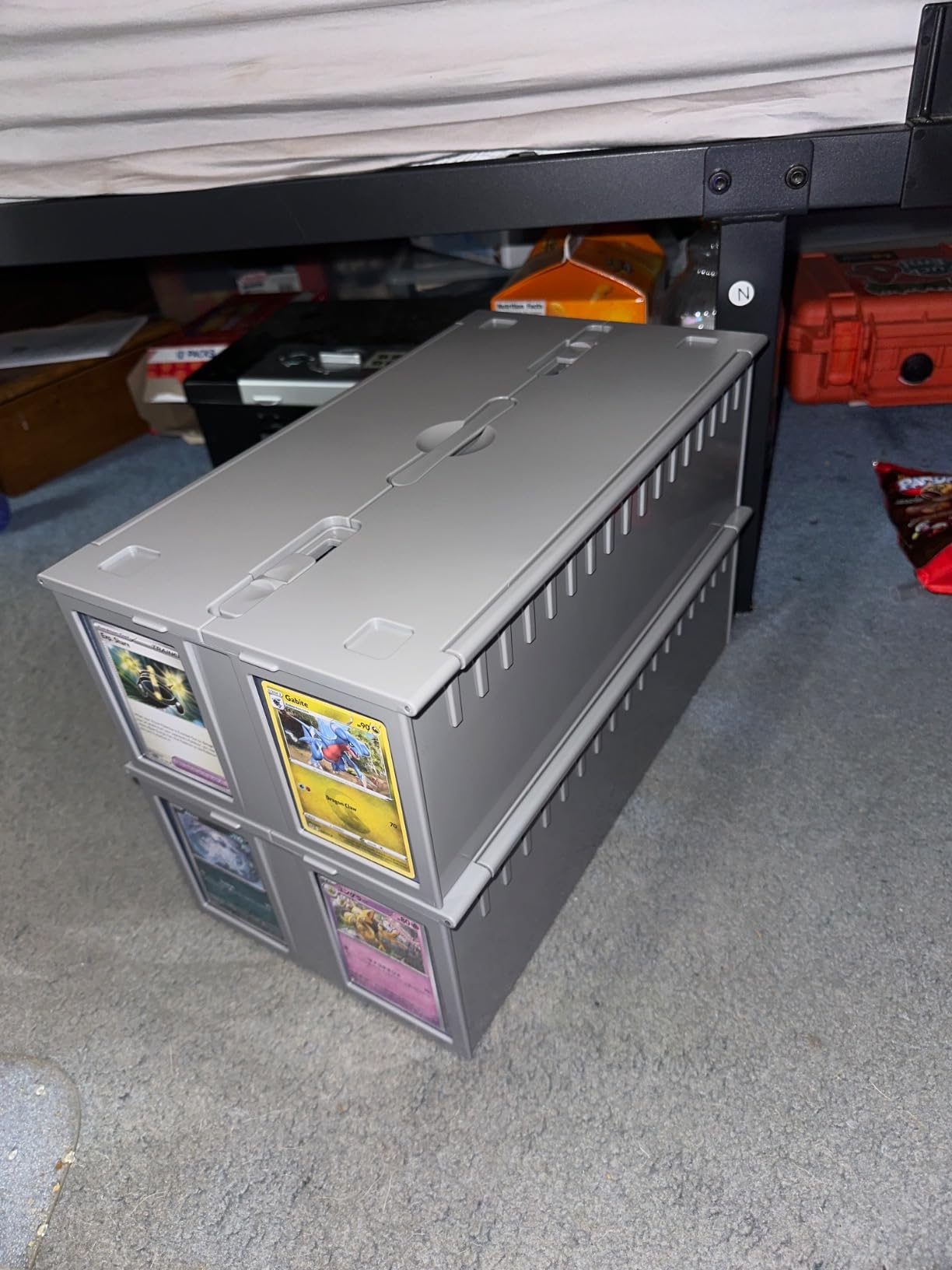 Collectible Card Bin - (Single, Gray) | Holds up to 1600 Cards | Plastic Storage Box for Pokemon, MTG & Sports Cards customer photo 2