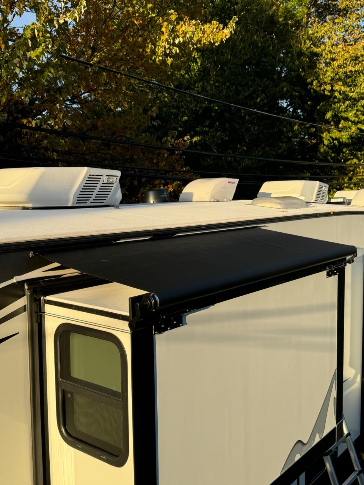 Awnlux Black Modular Slide Topper Awning Slide Out Protection for RVs, Travel Trailers, 5th Wheels, and Motorhomes - 7'6