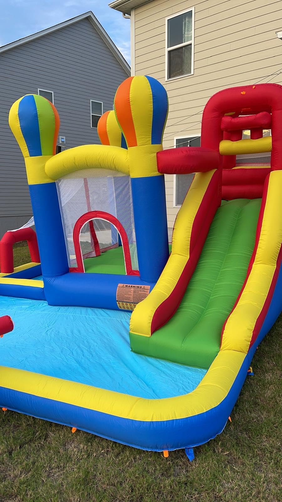 Baralir Inflatable Bounce House with Water Slide - Backyard Inflatable Water Park with 4 Sprinklers, 2 Splash Pools, Fits 5 Kids, Perfect for Summer Fun & Cooling Down customer photo 2