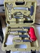 Flissa Hunting Field Dressing Kit, 10 Piece Hunting Knife Set with Skinning Knife, Butcher Game Processing Kit with Portable Storage Case for Deer, Meat Processing, Fishing, Camping, Survival (Green) customer photo 2