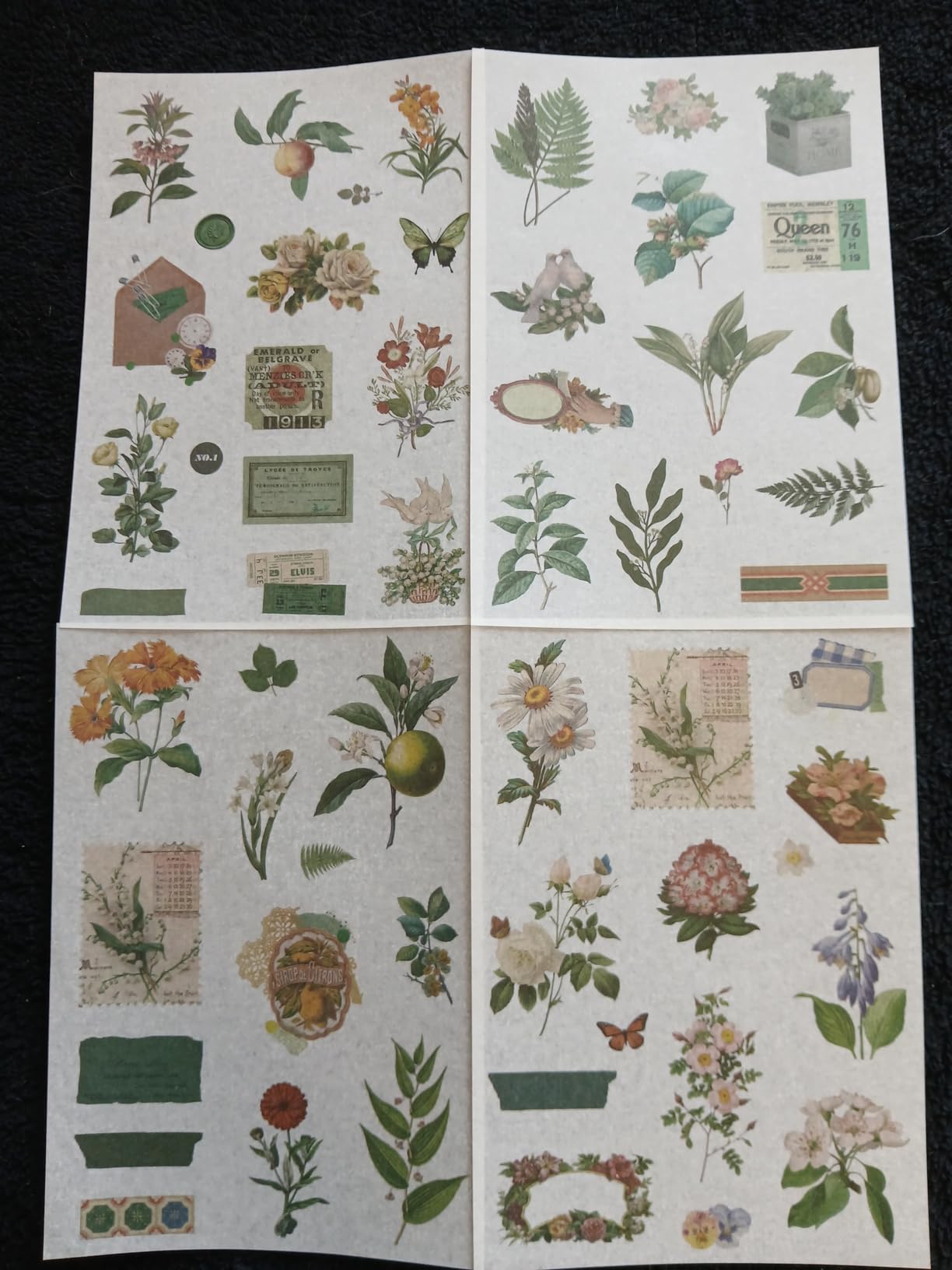 emmoolife 348 Pcs Scrapbooking Supplies Kit, Vintage Aesthetic Scrapbook Kit for Bullet Junk Journal, Stationery, A6 Grid Notebook, DIY Journaling Supplies, Birthday Craft Gift for Teen Girl Women customer photo 1