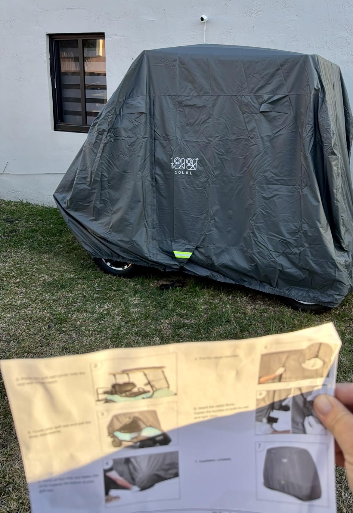 10L0L Heavy Duty 650D Golf Cart Cover for 2/4/6 Passengers EZGO, Club Car and Yamaha, All Weather Outdoor Protection Weatherproof customer photo 2