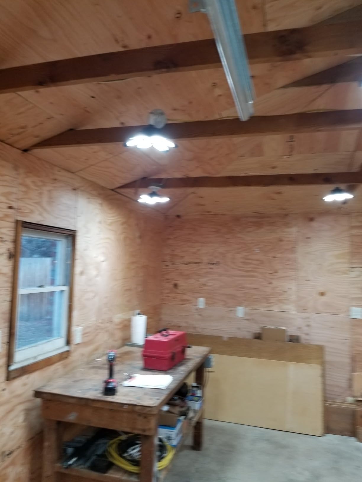 TANBABY 2 Pack LED Garage Lights, 150W Deformable Garage Light Bulb, Total 30000LM 6500K Daylight, 6+1 Adjustable Panels, E26/E27 Screw-in Ceiling Light for Basement, Gift for Men customer photo 2
