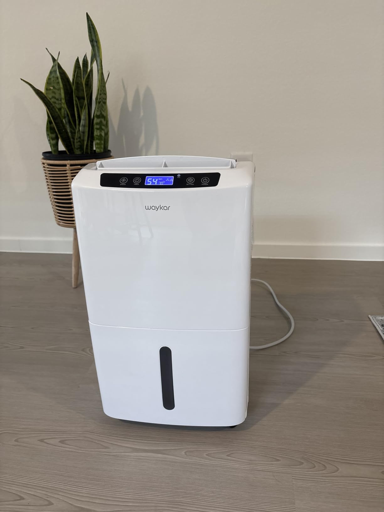 Waykar 150 Pint 7,000 Sq.Ft Dehumidifier for Basement & Home, Large Room, Smart Compressor Dehumidifier with Drain Hose & Tank for Commercial, 30%-80% Humidity Control, 92 Degree Auto Swing, Auto Defrost customer photo 2