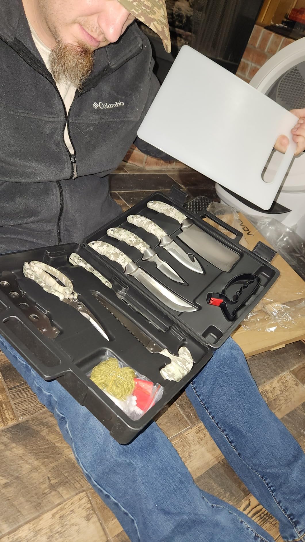 GVDV Hunting Knife Set - 15 Pieces Field Dressing Kit, Portable Deer Hunting Gear Butcher Game Processing Kit and Accessories, Hunting Knife Kit for Men Hunter customer photo 1