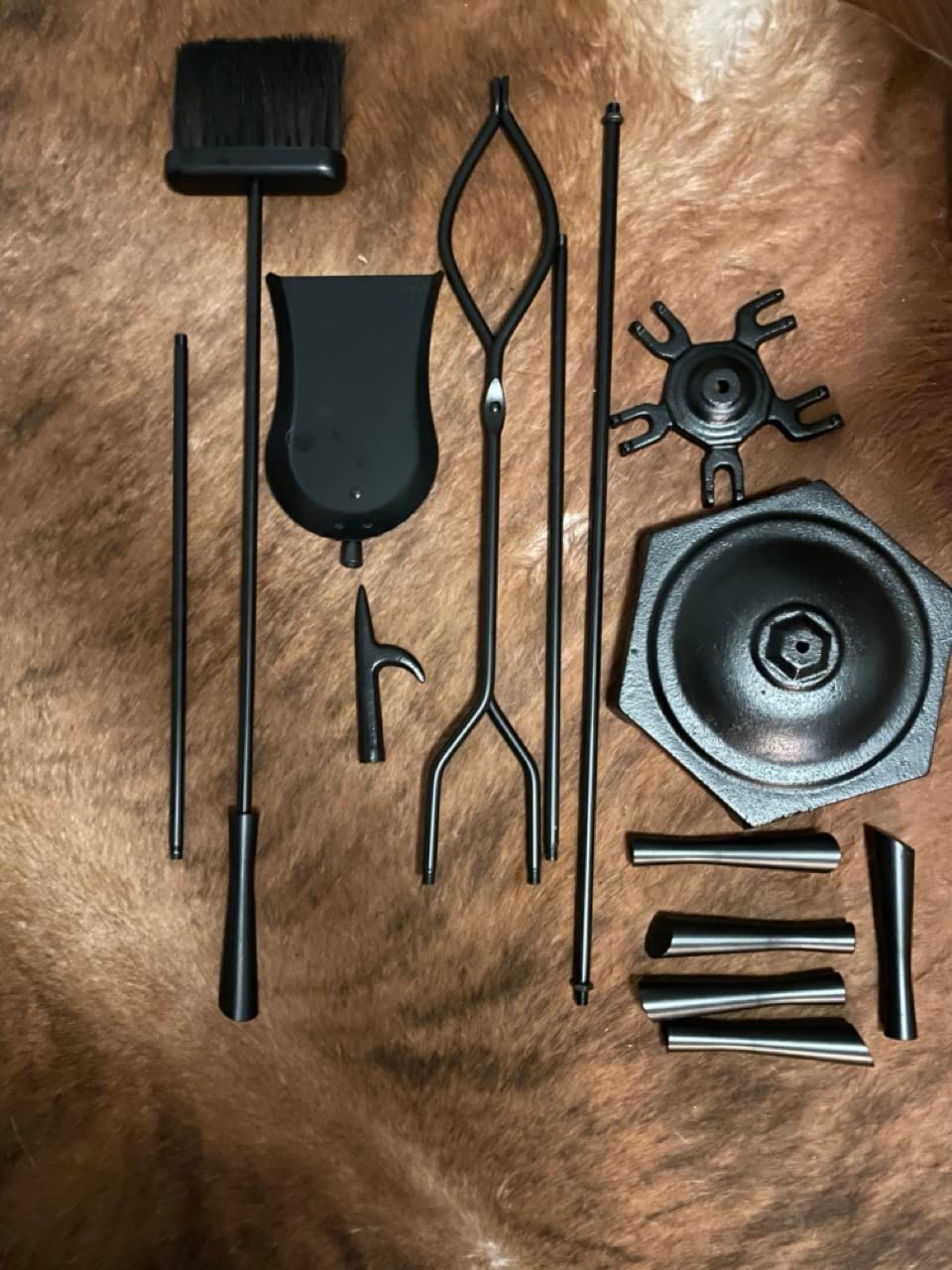 Lichamp Fireplace Tools Set, 5-Pieces Indoor Outdoor Sturdy Fire Place Poker Sets with Modern Handle, FTS15BK customer photo 2