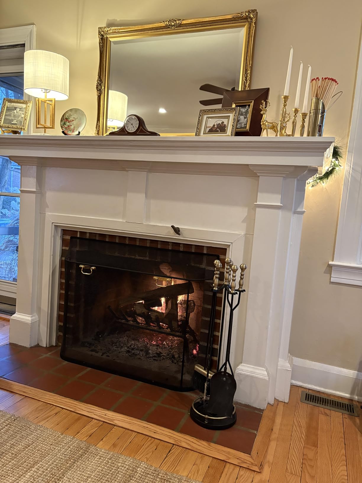 Lichamp Fireplace Tools Set, 5-Pieces Indoor Outdoor Sturdy Fire Place Poker Sets with Retro Gold Handle, FTS45GD customer photo 1