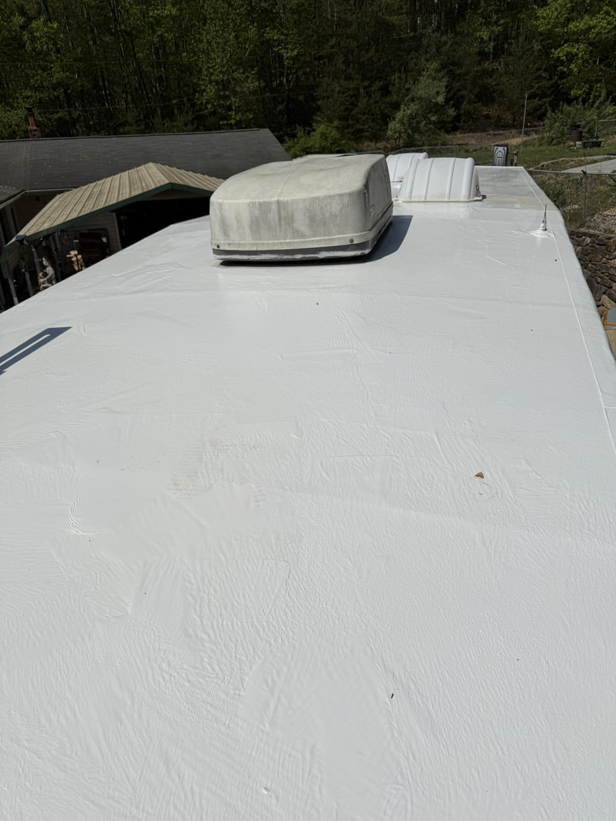 100% Silicone Roof Coating for RVs, Campers & Flat Roofs - Waterproof Seal for Leaks, Cracks & Seams - Ponding Water Resistant - 4.75 Gallon White customer photo 1