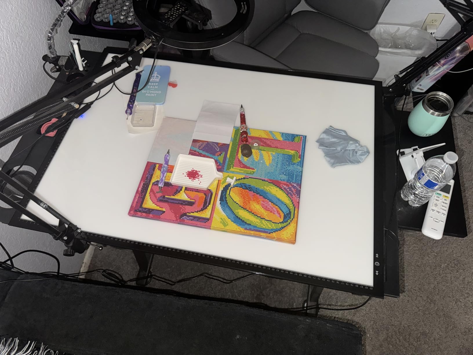 HSK A4 LED Artist tracing Light Box Copy Table, Adjustable High Brightness Light Pad for Tatto Drawing, Sketching, Animation, Diamond Painting Accessories customer photo 2