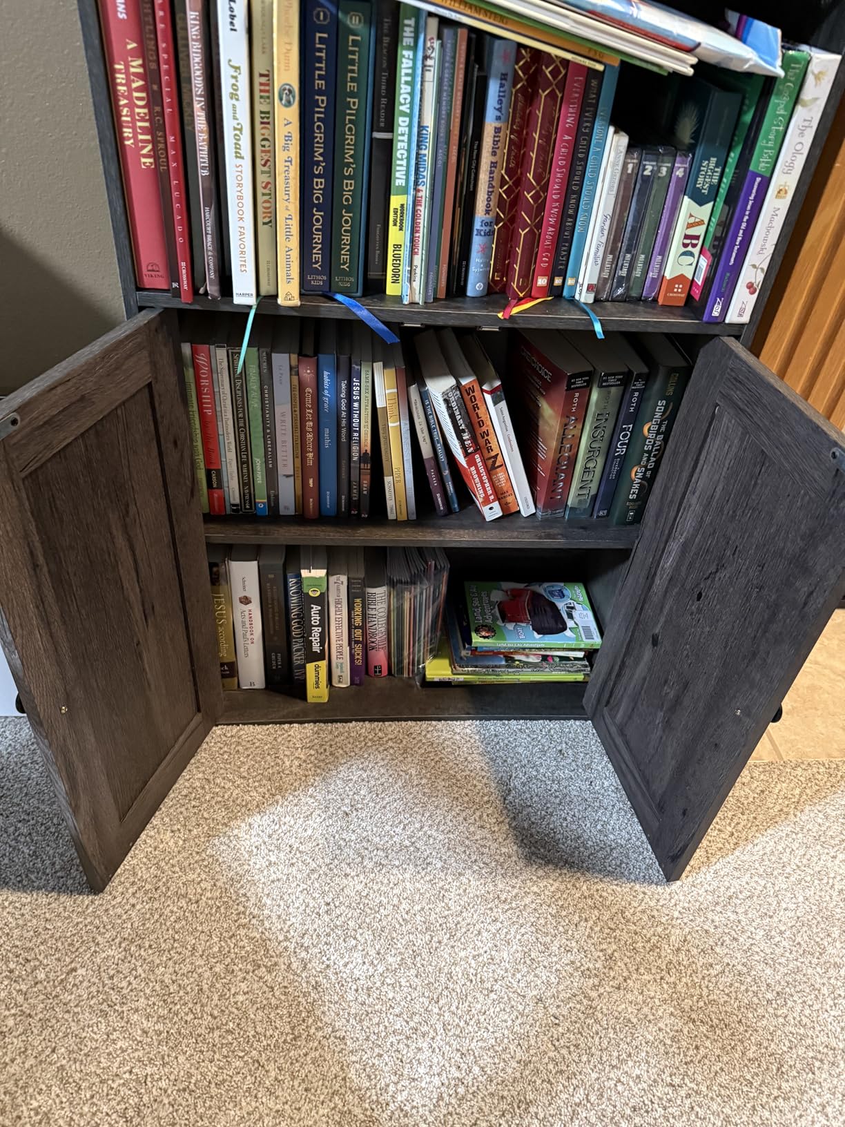 IRONCK Industrial Bookshelves and Bookcases with Doors Floor Standing 6 Shelf Display Storage Shelves 70 in Tall Bookcase for Home Office, Living Room customer photo 2