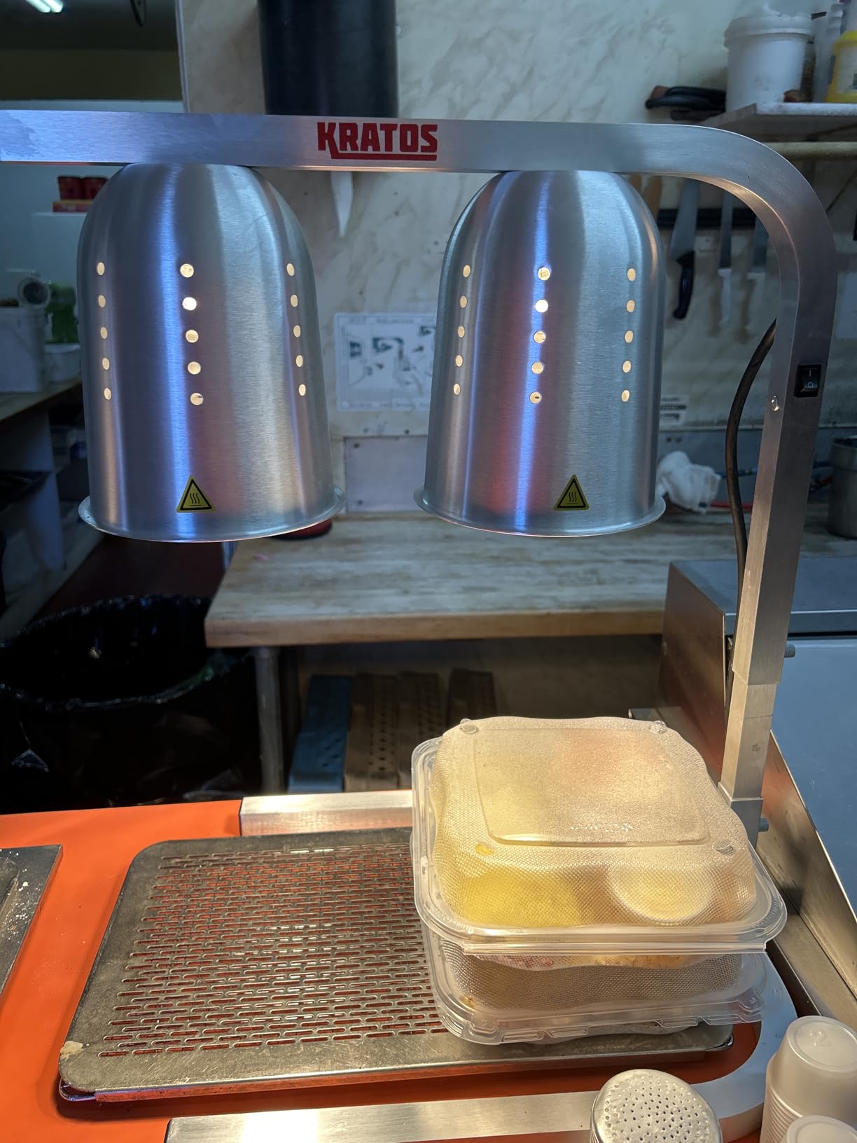 Kratos Commercial Countertop Food Heat Lamp|Freestanding Two Bulb Warmer | Silver Countertop Heat Lamp for Food |120V, 500W | Adjustable Height Design | ETL Certified (31M-003) customer photo 1