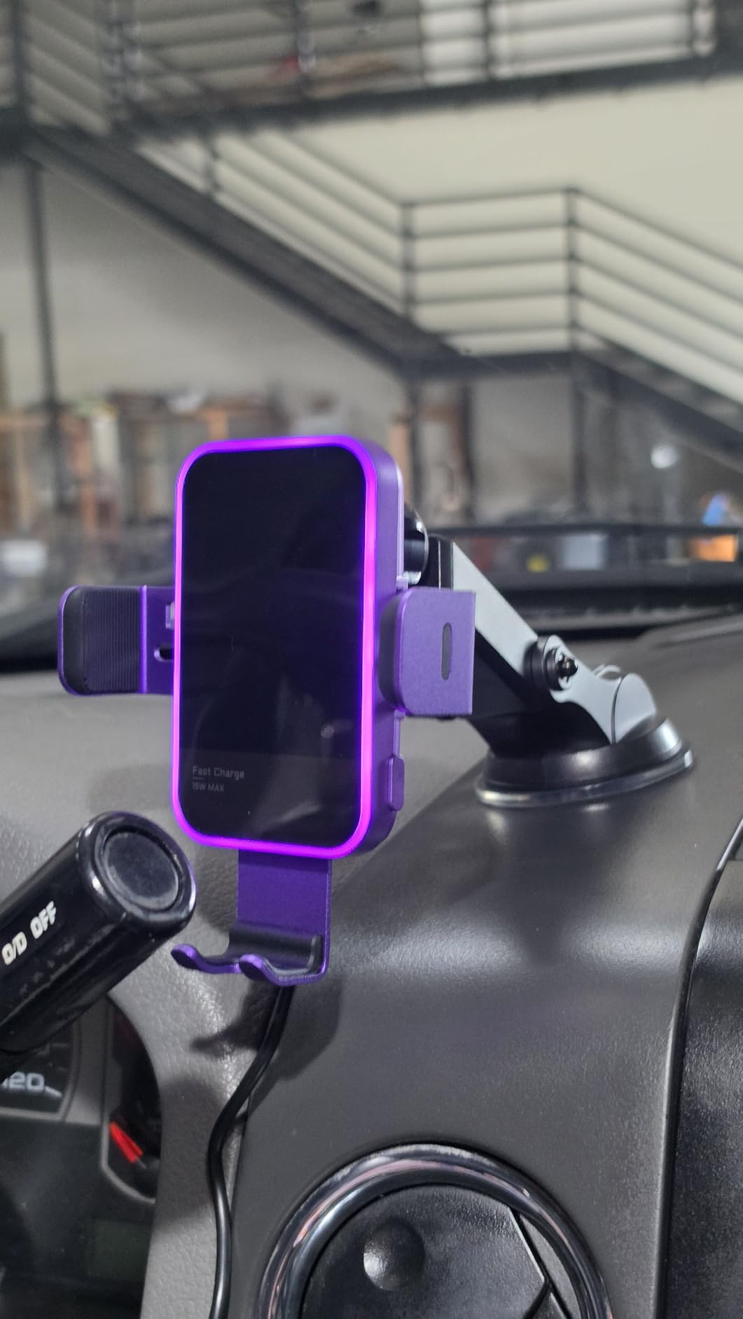 Wireless Car Charger, [7 Colored RGB Backlit] Mosurr 15W Auto Clamping Phone Holders for Your car fit for iPhone 16 15 14 Mini Pro Max, Samsung Galaxy S25 Ultra S24 S23+, etc, Fathers Day for Gifts customer photo 2