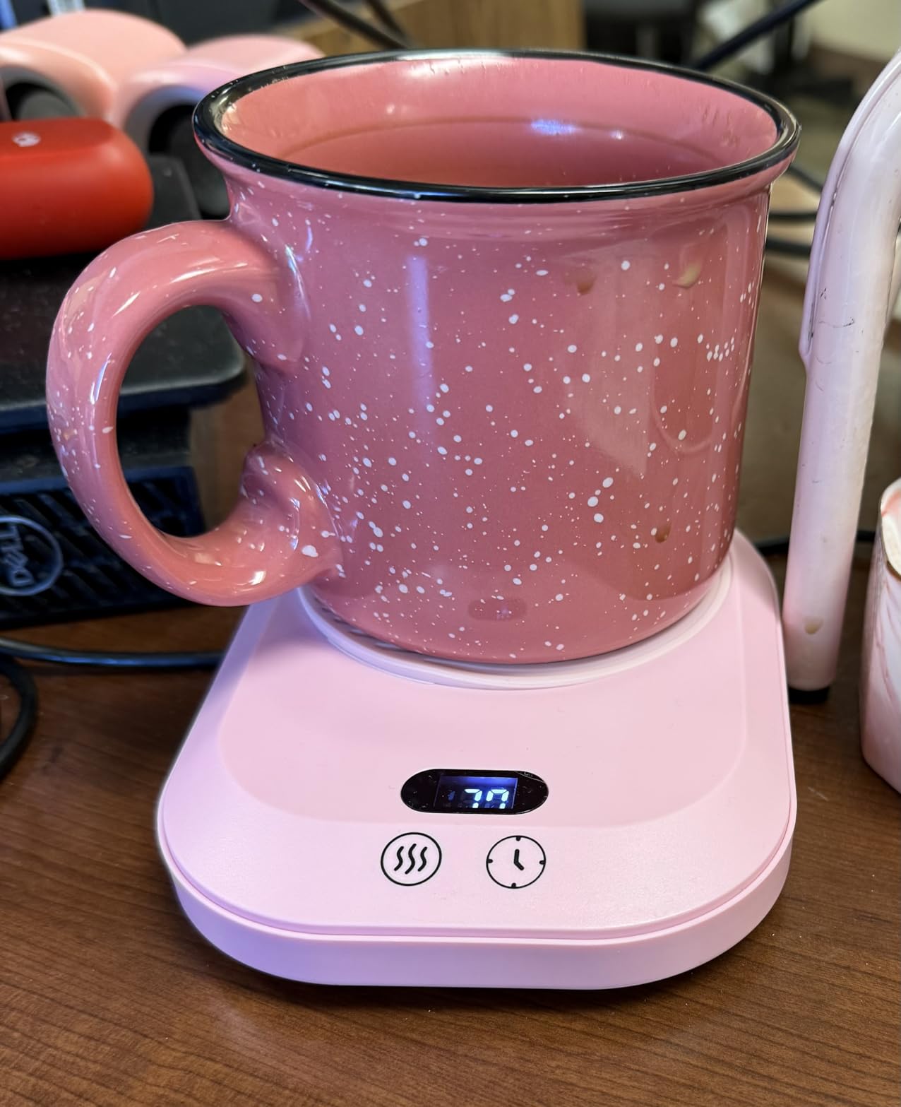 Coffee Mug Warmer for Desk, Electric Coffee Cup Warmer with 3-Temp Settings, Smart Coffee Warmer for Desk Auto Shut Off Timer, Cup Warmer for Desk with TEM/TIME Display, Wax Warmer, Good Gift customer photo 1