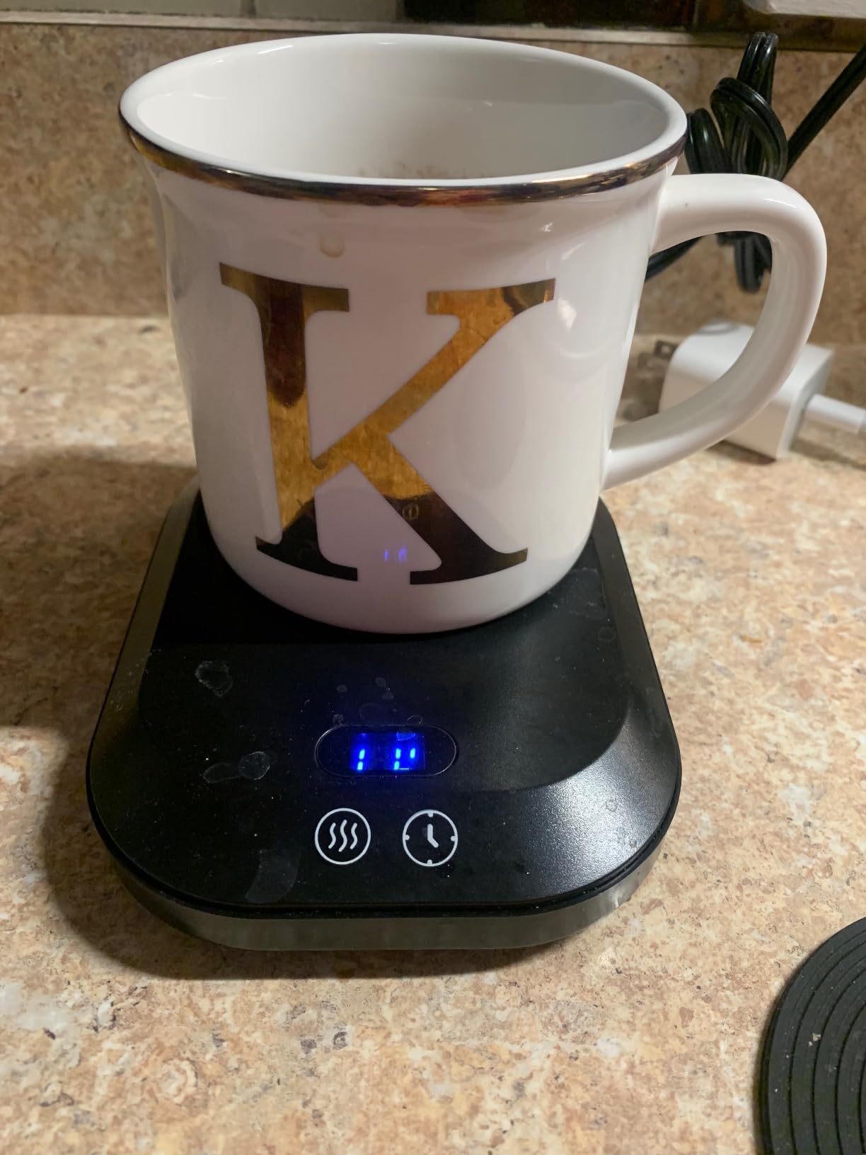 Coffee Mug Warmer for Desk, Electric Coffee Cup Warmer with 3-Temp Settings, Smart Coffee Warmer for Desk Auto Shut Off Timer, Cup Warmer for Desk with TEM/TIME Display, Wax Warmer, Good Gift customer photo 2