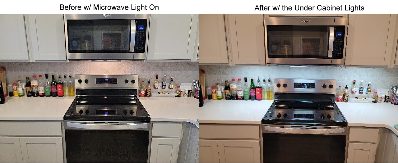 Maylit 3 PCS 12-inch Plug-in Under Cabinet Lights, Ultra-Thin | Daylight White Dimmable Lighting for Kitchen Cabinets, Counters, Workbenches, Desks and Shelves customer photo 1