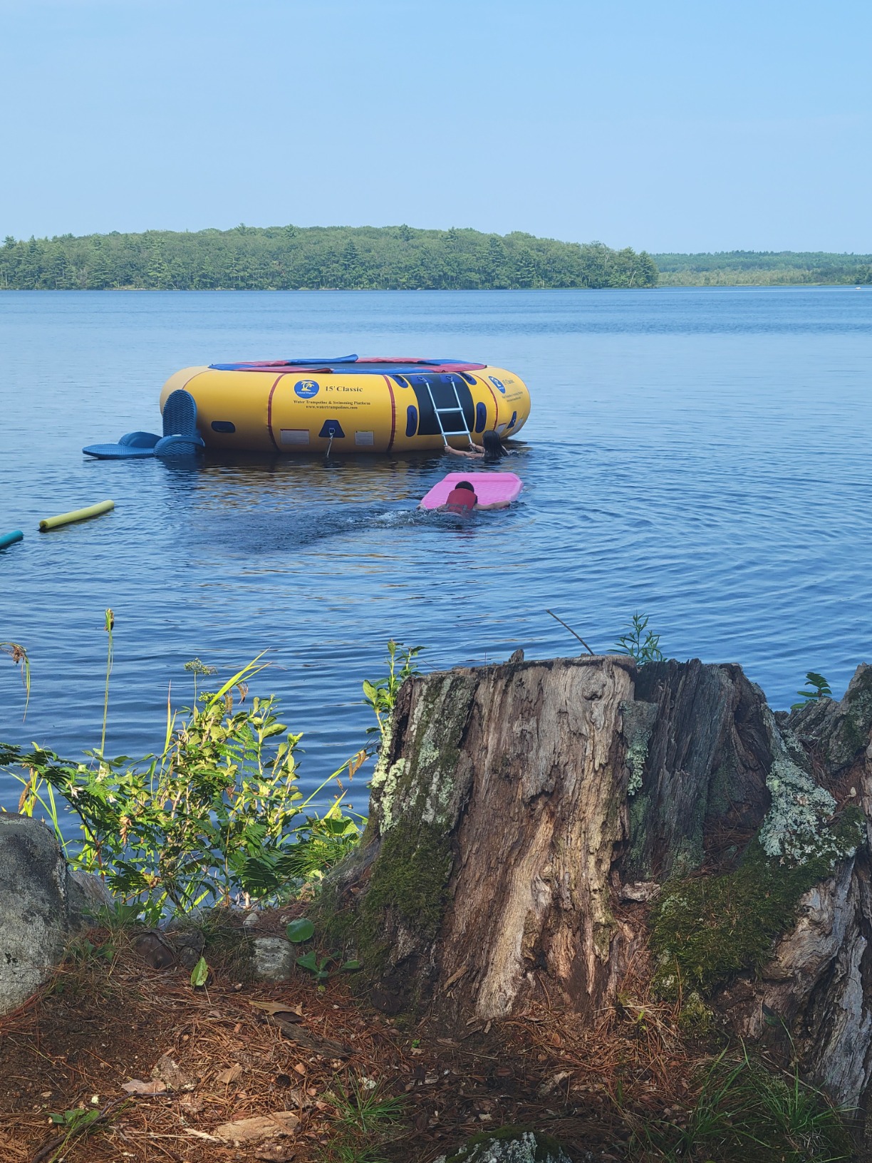 Island Hopper 15' Classic Water Trampoline Yellow for Lake - Commercial-Grade - Steel Frame and Springs for Maximum Bounce - Inflatable Trampoline Includes Ladder, Storage Bag customer photo 1