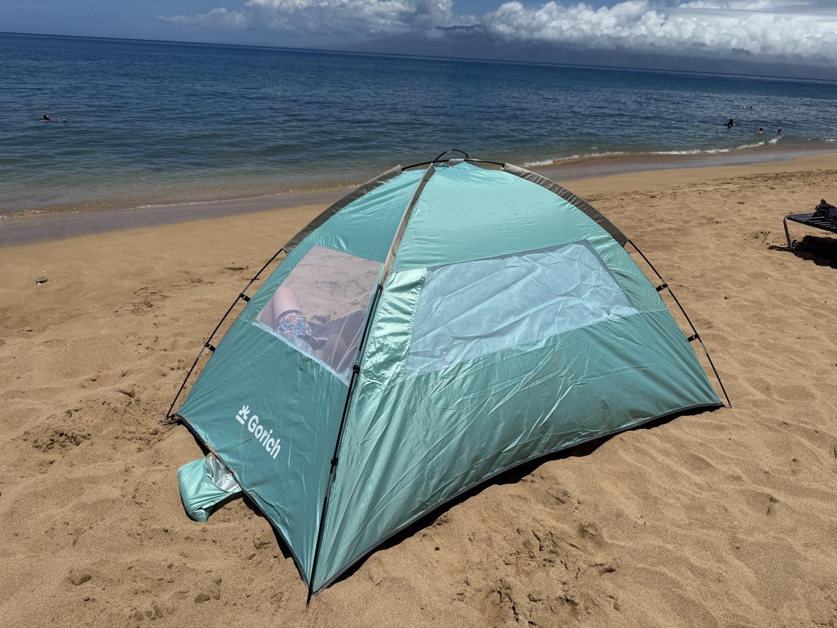Gorich Beach Tent Sun Shelter for 3/4/6/8/10 Person with UPF 50+ UV Protection, Lightweight & Easy Setup Beach Shade Canopy, Portable Beach Shade Tent Beach Cabana customer photo 2