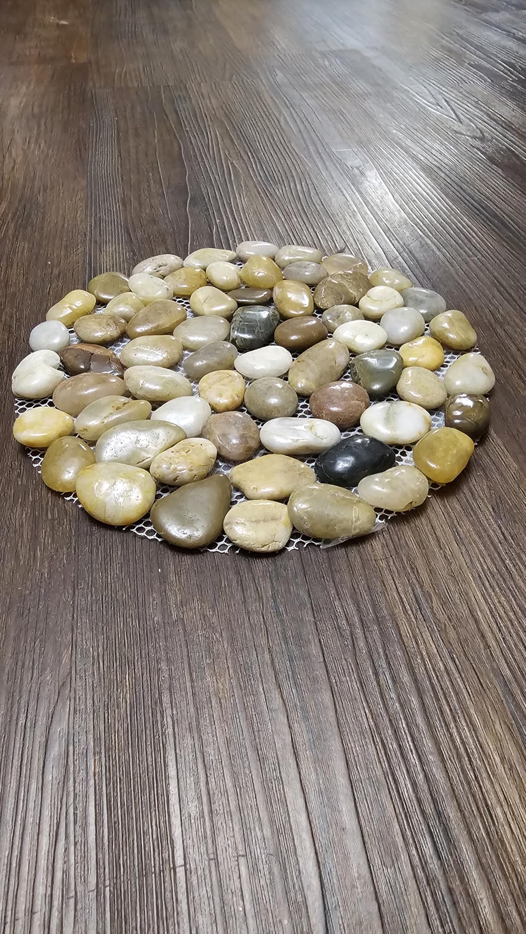 Stepping Stones Outdoor, Natural River Rock Garden Pavers, Set of 6 Round Pebble Stones for Walkway, Yard, Lawn, Patio, Pathway & Landscaping Decor (Hexagon) customer photo 1