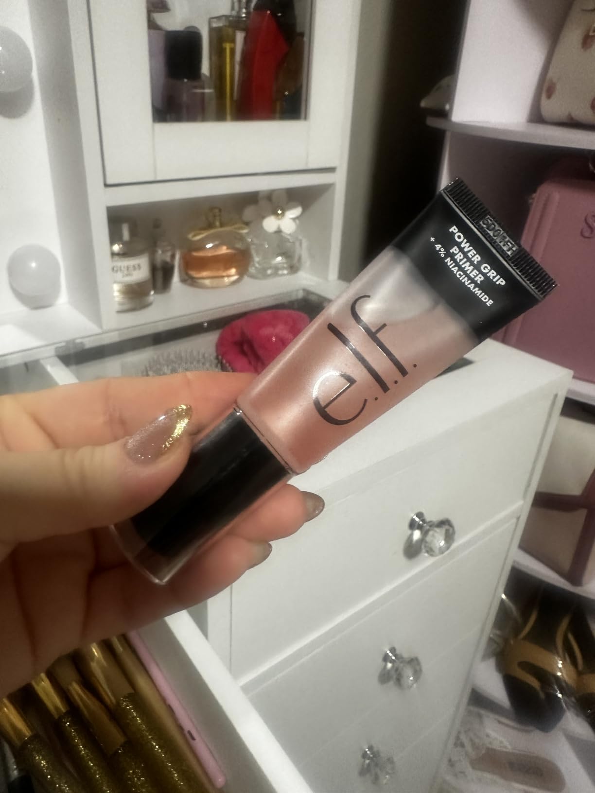 e.l.f. Power Grip Primer + 4% Niacinamide, Gel-Based & Hydrating Face Primer, Helps Visibly Even Skin & Brighten, Grips Makeup, Vegan & Cruelty-Free, 0.811 Fl Oz customer photo 1
