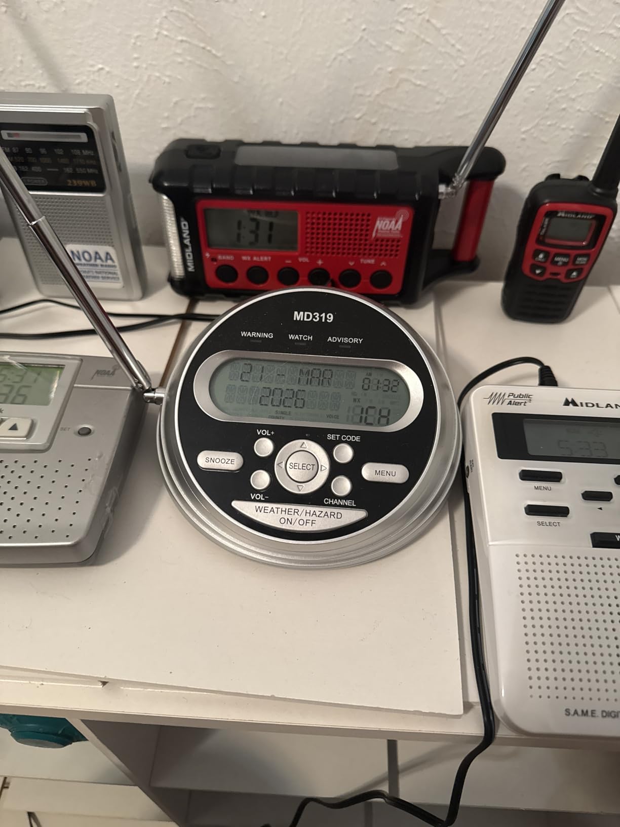 NOAA Weather Radio-S.A.M.E. Localized Programming, Weather Alert Radio with 80+ Emergency Alerts, Alarm Clock, NOAA Weather Radio with Battery Backup, External Warning Light for Emergency customer photo 1