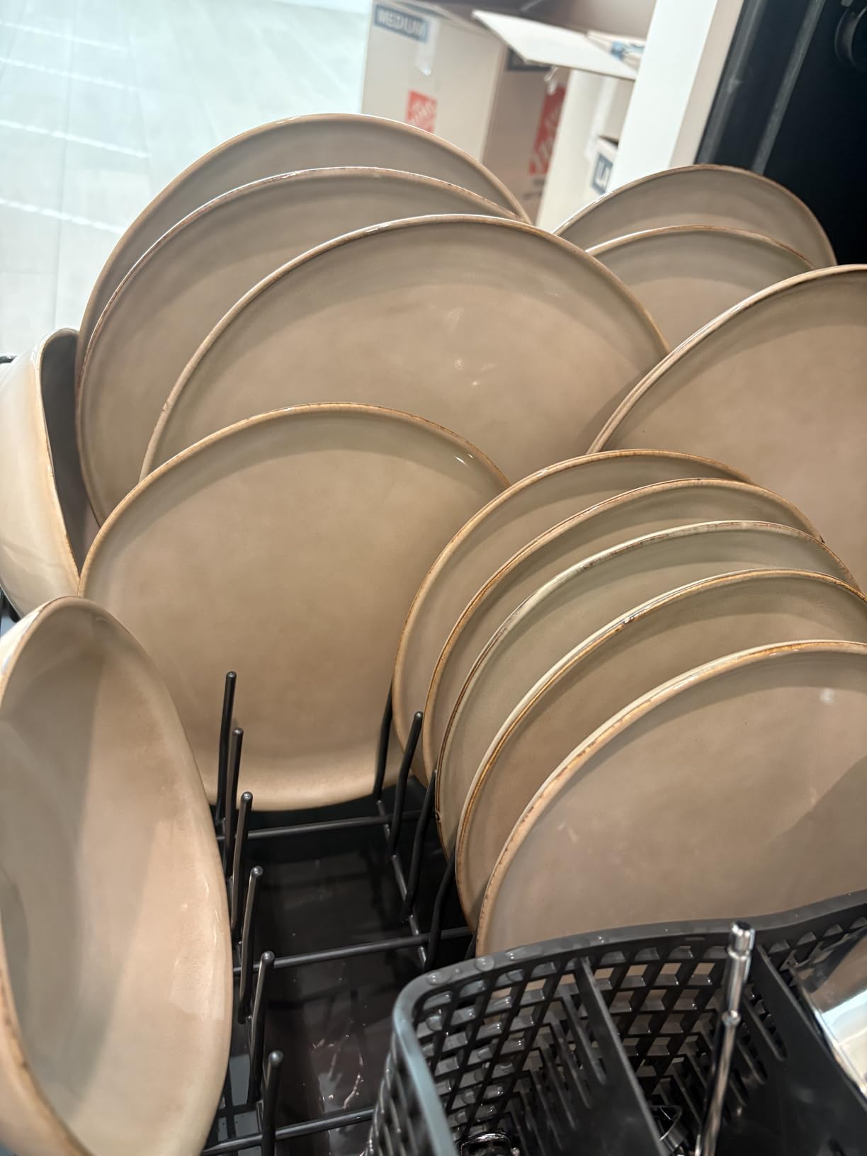 AmorArc Ceramic Dinnerware Sets, Handmade Reactive Glaze Stoneware Plates and Bowls Sets, Scratch Resistant, Service for 4 (12pc) customer photo 1